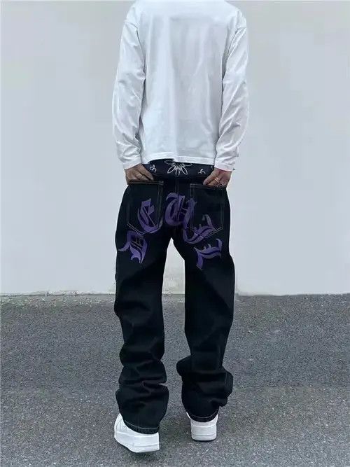 VIBE y2k skate hiphop pattern jeans Size US 32 / EU 48 - 1 Thumbnail