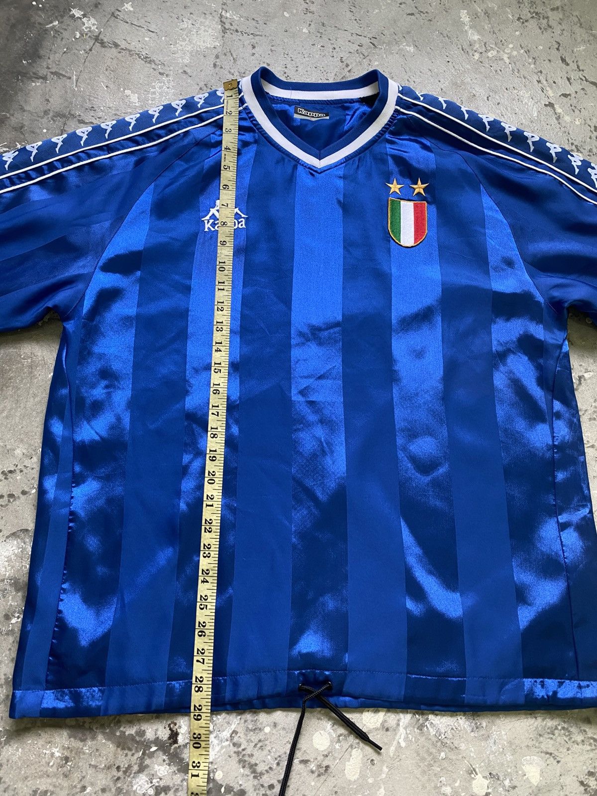 Kappa Vintage Kappa Italy Side Tape V Neck Jersey Size US L / EU 52-54 / 3 - 15 Thumbnail