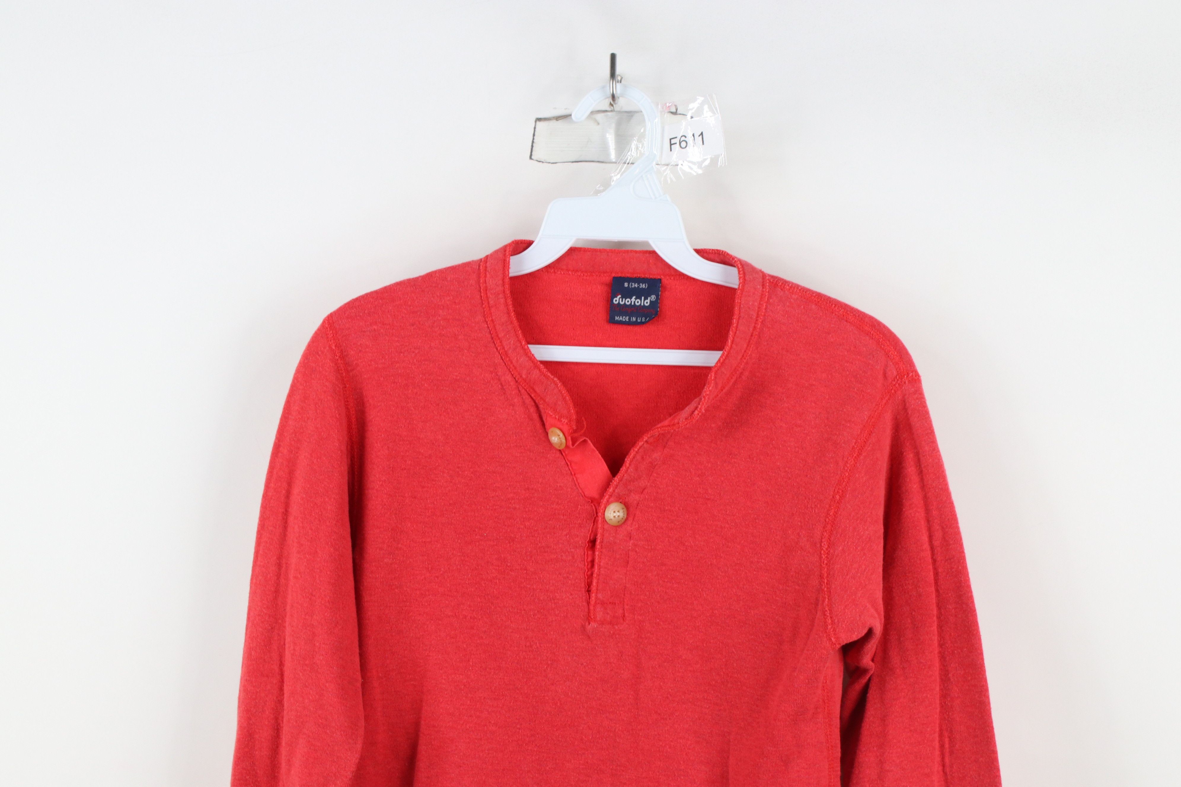Vintage Vintage 70s Streetwear Blend Thermal Knit Henley T-Shirt USA Size US S / EU 44-46 / 1 - 2 Thumbnail