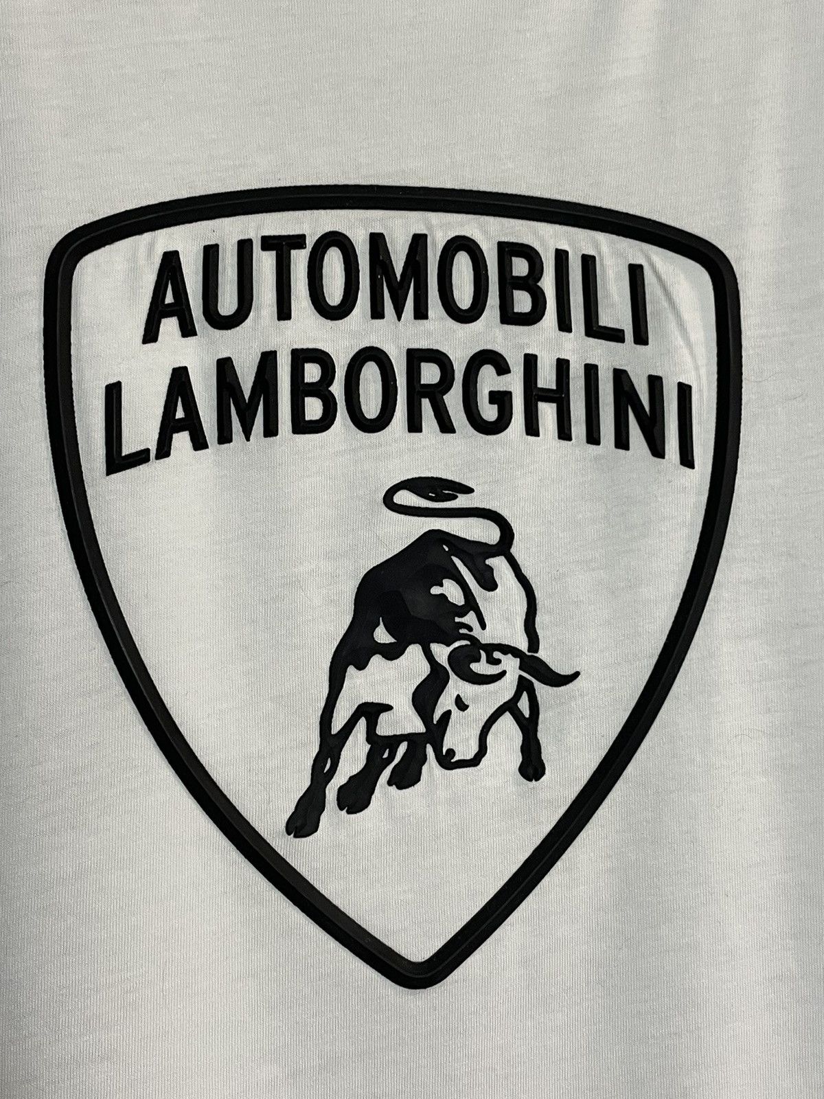Lamborghini × Supreme Automobili Lamborgini White Big Logo T-shirt Balenciaga Size US L / EU 52-54 / 3 - 6 Thumbnail