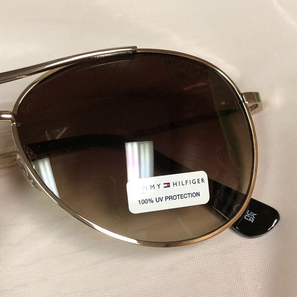 Tommy Hilfiger Tommy Hilfiger Gold & Black Aviator Frame Sunglasses Size ONE SIZE - 3 Thumbnail