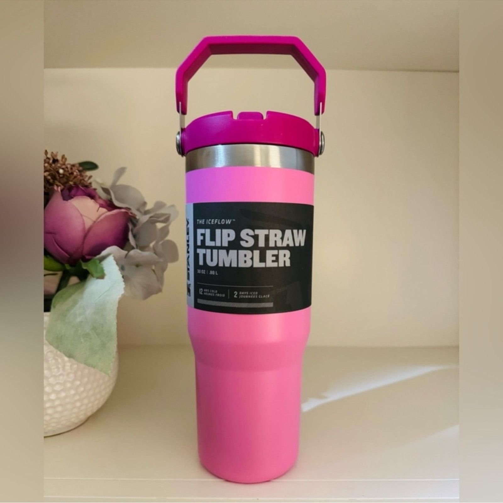 Other NWT Stanley Iceflow Flip Straw 30oz Tumbler Peony Size ONE SIZE - 2 Thumbnail
