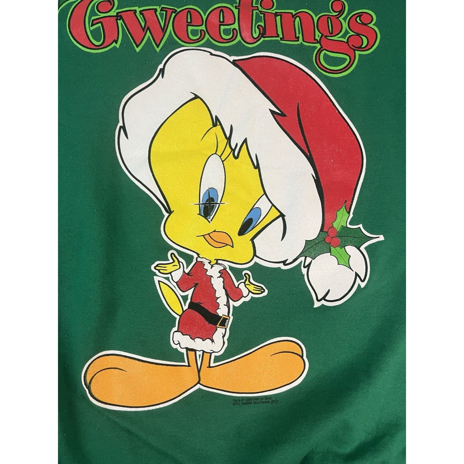 Other Vintage 1995 Tweety Xmas Seasons Gweetings Sweatshirt XL/2XL Size US XL / EU 56 / 4 - 5 Thumbnail