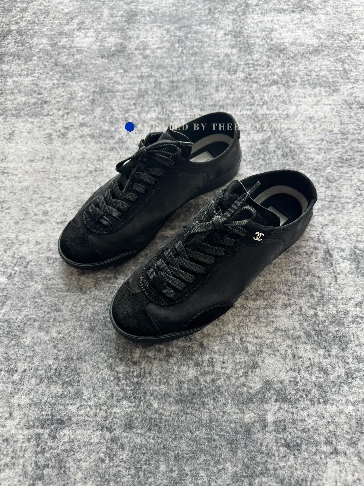 Chanel Chanel Black Calfskin German Trainer Size US 5.5 / IT 35.5 - 1 Thumbnail