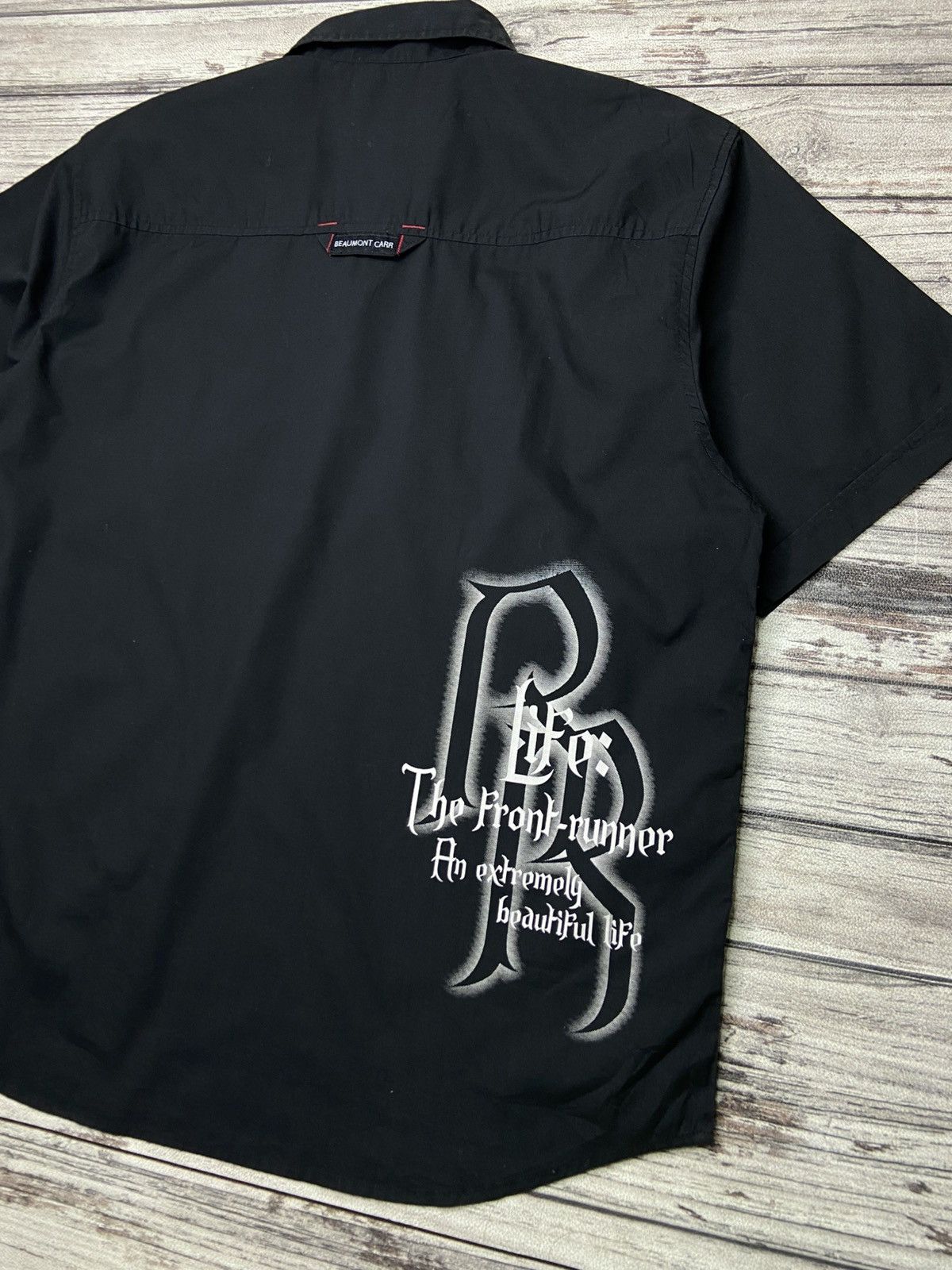 If Six Was Nine × Japanese Brand × Le Grande Bleu (L.G.B.) 🔥Beaumont Carr Poem Goth Bondage Tie Shirts Size US L / EU 52-54 / 3 - 3 Thumbnail