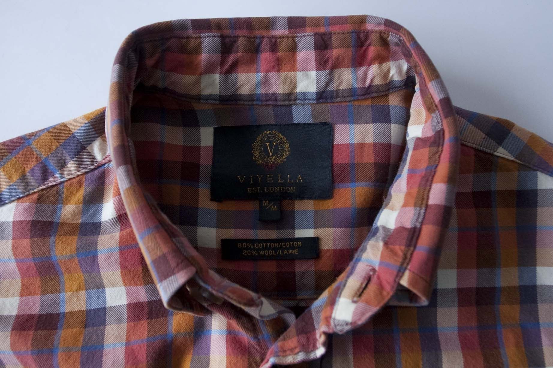 Viyella Viyella Shirt Flannel Size M Orange / Brown Plaid Size US M / EU 48-50 / 2 - 4 Thumbnail