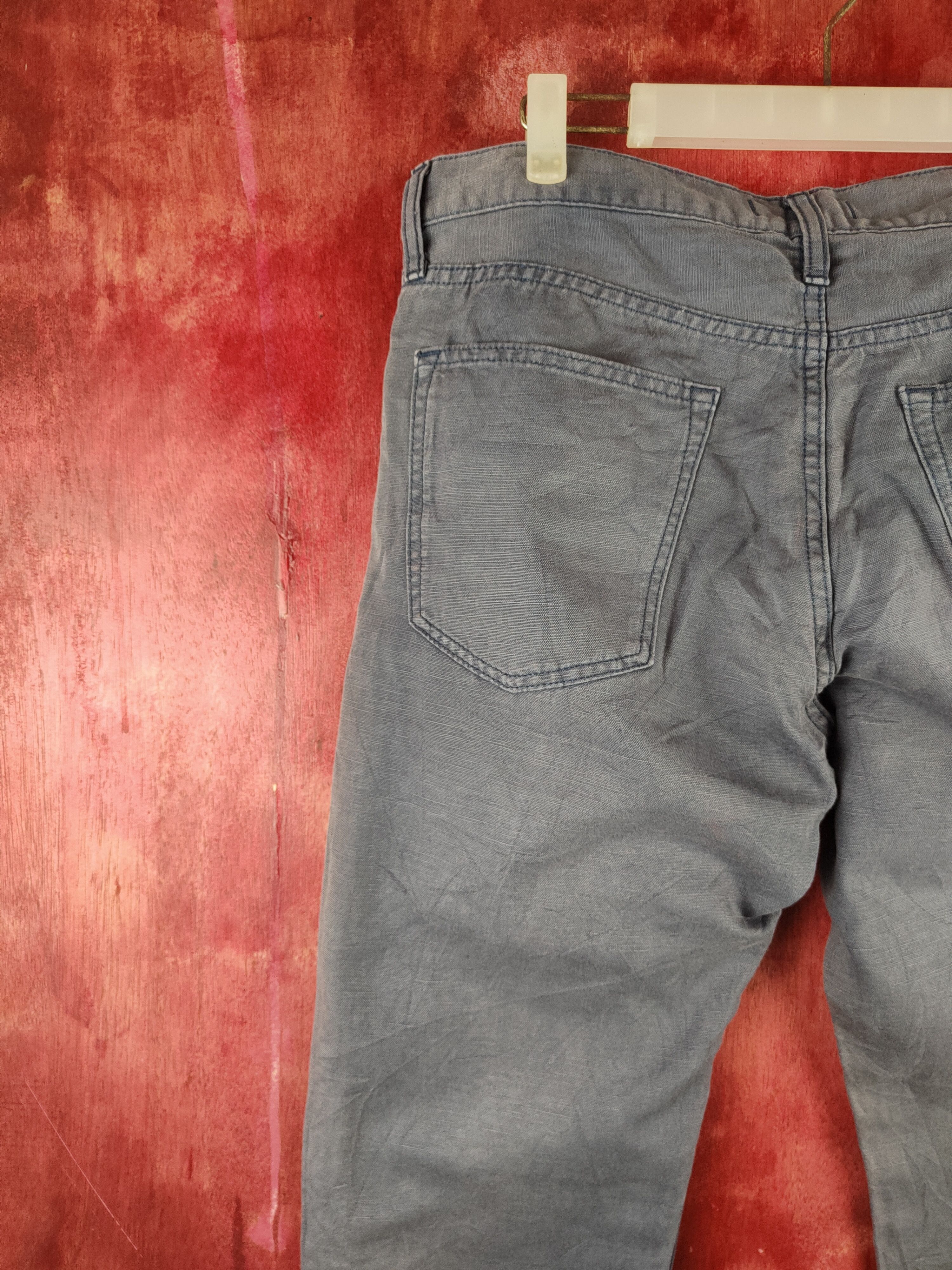 Uniqlo VINTAGE Japanese faded blue Trousers Casual Pants N#S2929 Size US 33 - 8 Thumbnail