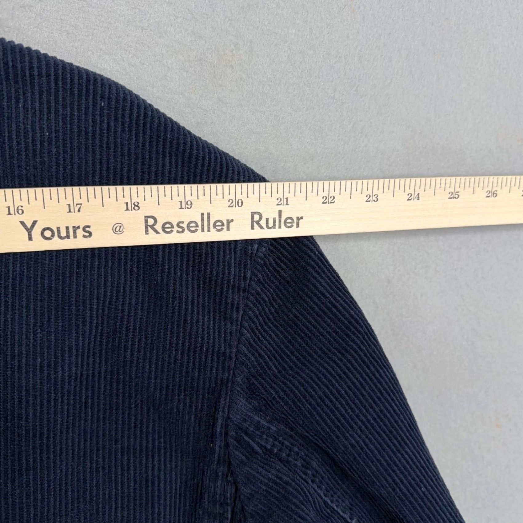 Vintage St. John's Bay Sport Coat Jacket Mens XL Blue Corduroy Blazer Notch Lapel Three-Button Front Single-Breasted Casual Business-2 Piece Size 46R - 6 Thumbnail