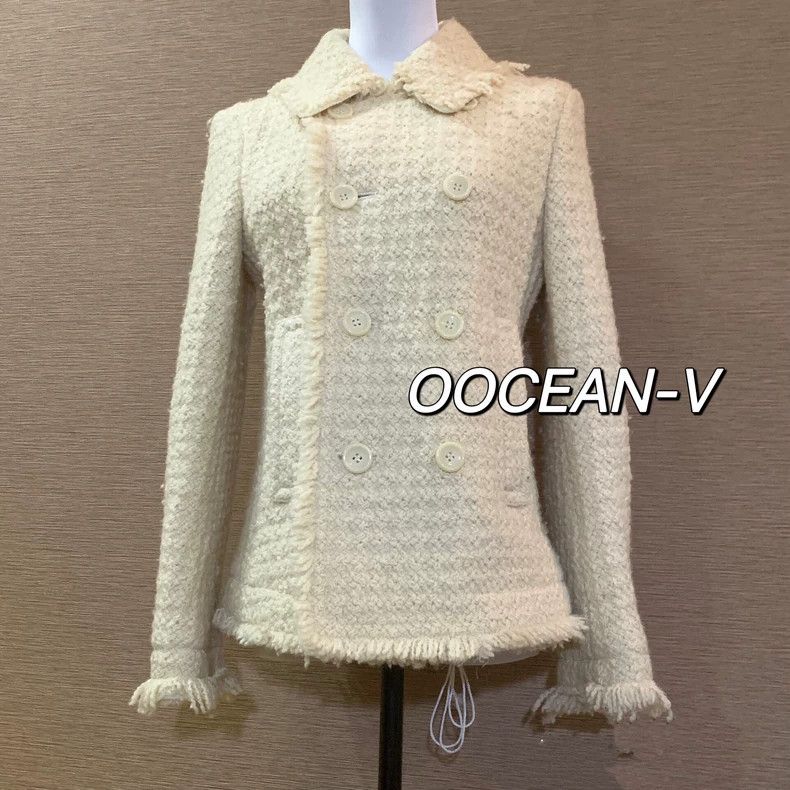 Comme des Garcons Comme Des Garcons Fragrance beige tweed jacket Size M / US 6-8 / IT 42-44 - 1 Thumbnail