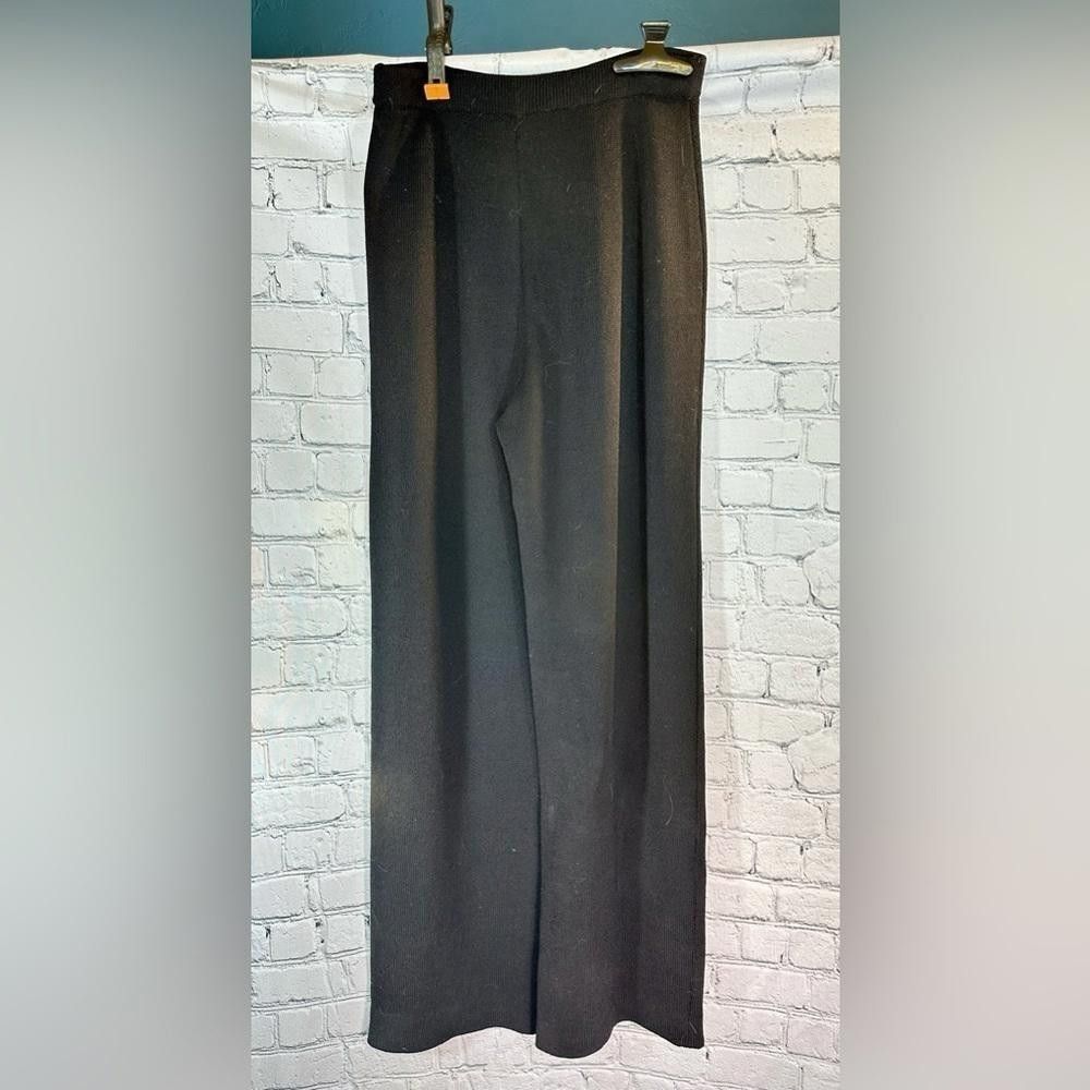 Andrew St. John St. John Collection Black Wide-Leg Pants - Size 6 Size 28" / US 6 / IT 42 - 2 Thumbnail