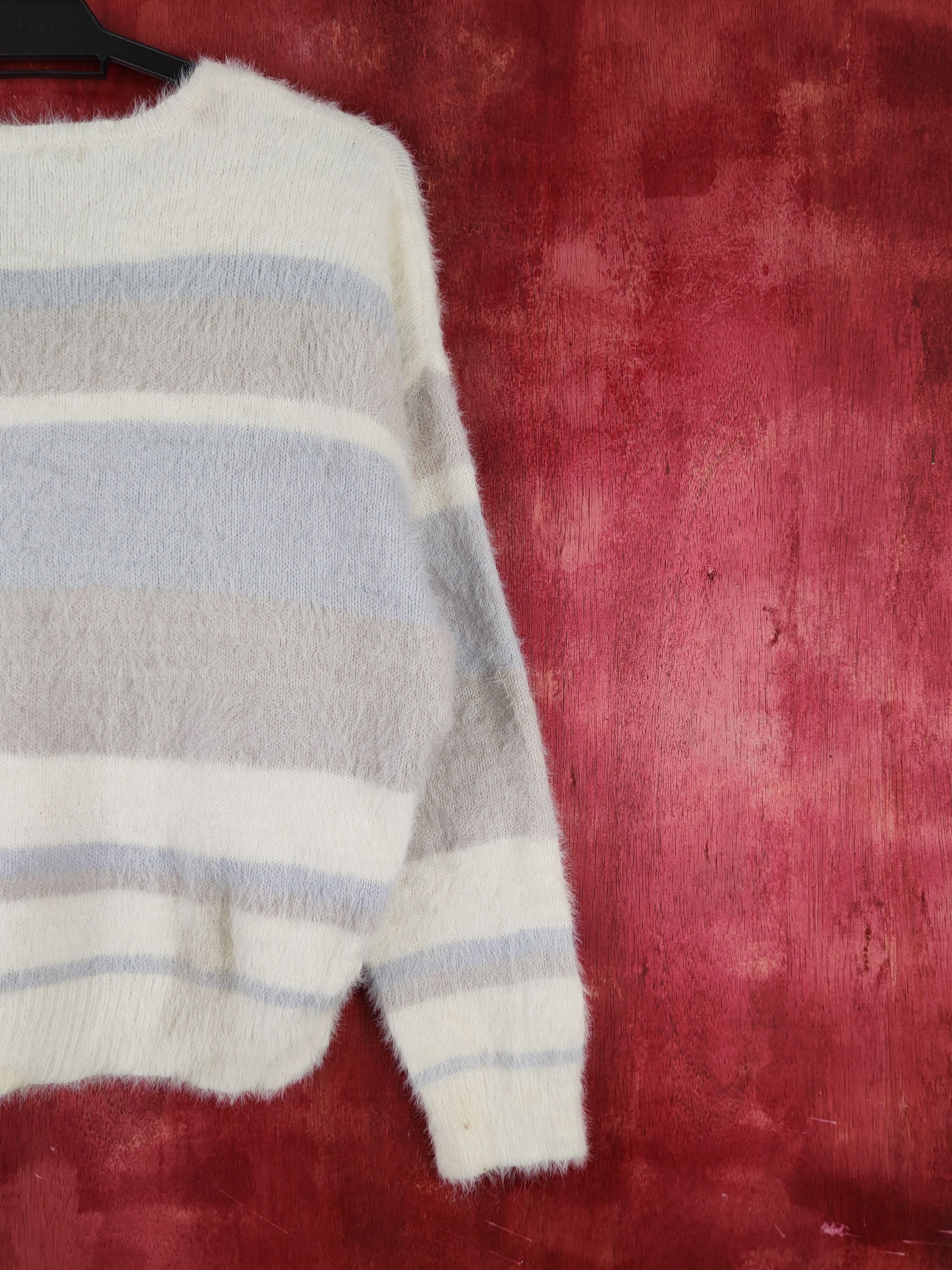 Japanese Brand × Vintage Ingni Cream Shag Shaggy Fur Mohair Knitwear #S1910 Size M / US 6-8 / IT 42-44 - 9 Thumbnail