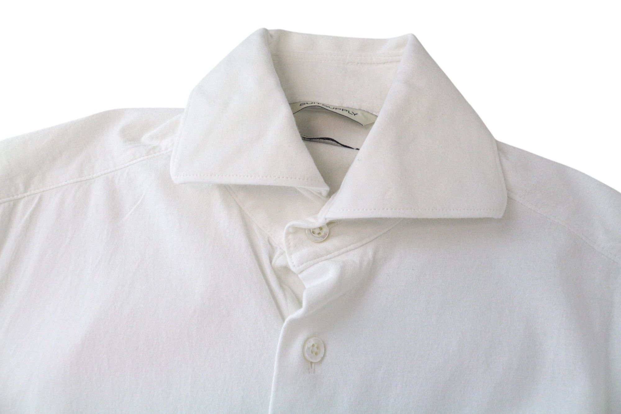Suitsupply 35 Slim White Cotton Cutaway Shirt 78913 Size 36R - 3 Thumbnail