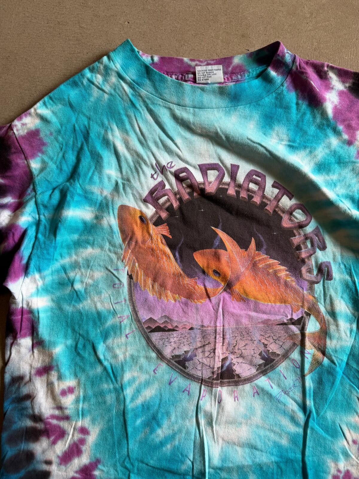 Cotton On VTG The Radiators Total Evaporation Fish Tye-Dye Tee Sz L Size US L / EU 52-54 / 3 - 3 Thumbnail