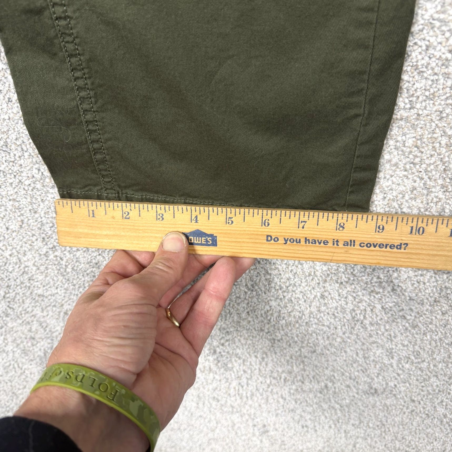 Old Navy Old Navy Pants Women 6 Green Twill Straight Leg Utility Casual Gorpcore Military Size 28" / US 6 / IT 42 - 3 Thumbnail