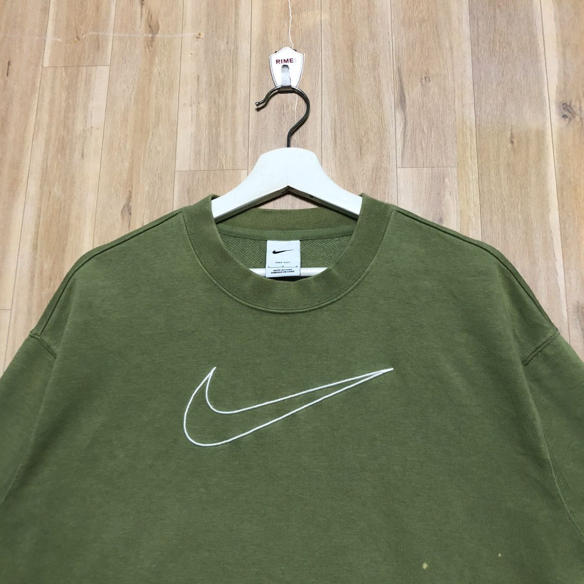 Nike Vintage Nike Swoosh Crop Tops Sweatshirt Size L / US 10 / IT 46 - 3 Thumbnail