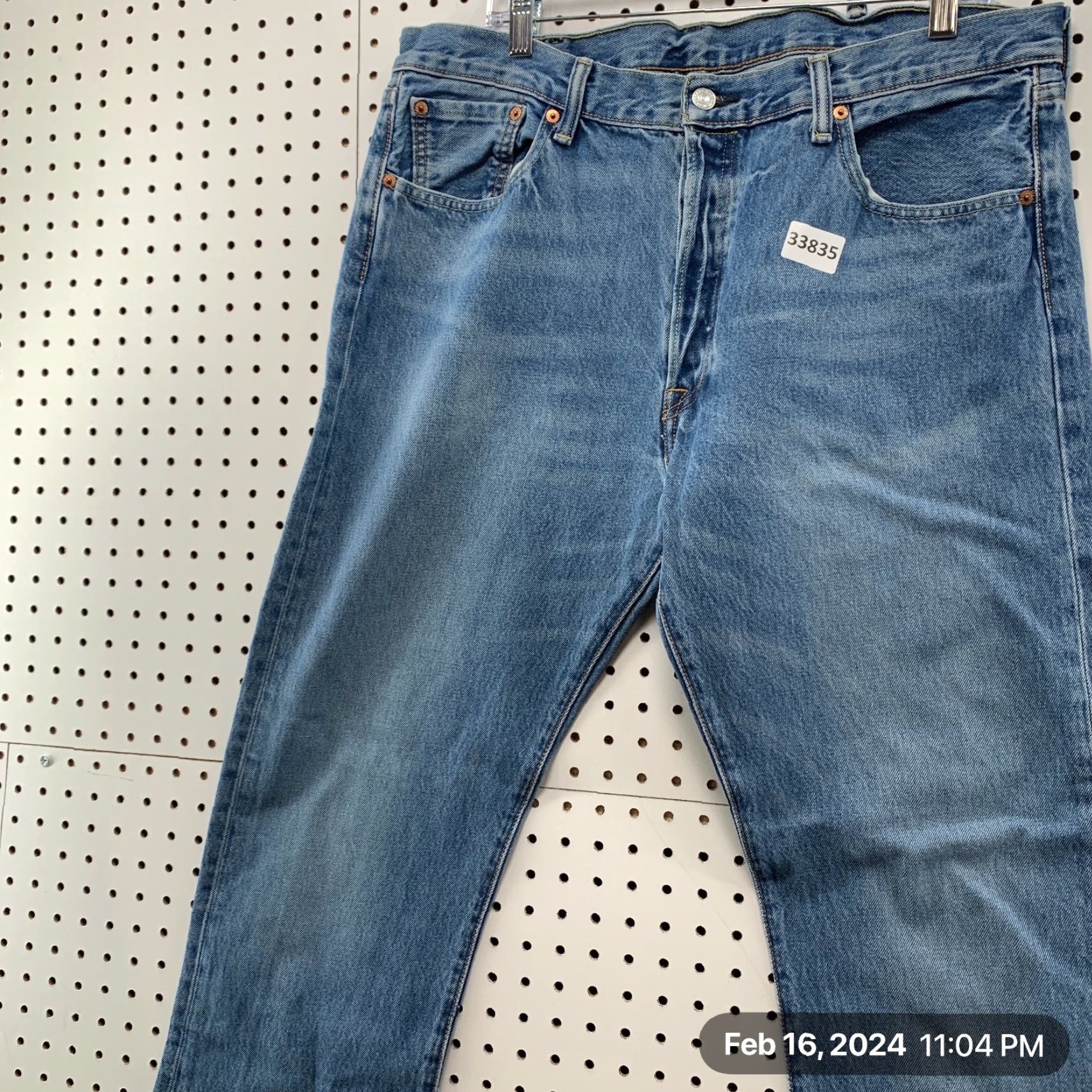 Levi's VINTAGE Levi's 501 Blue Denim Jeans Mens Size 36x31 Light Washed Button Fly FITS 501 Series Straight 36 Jeans Mens Blue 90s Size US 36 / EU 52 - 7 Thumbnail