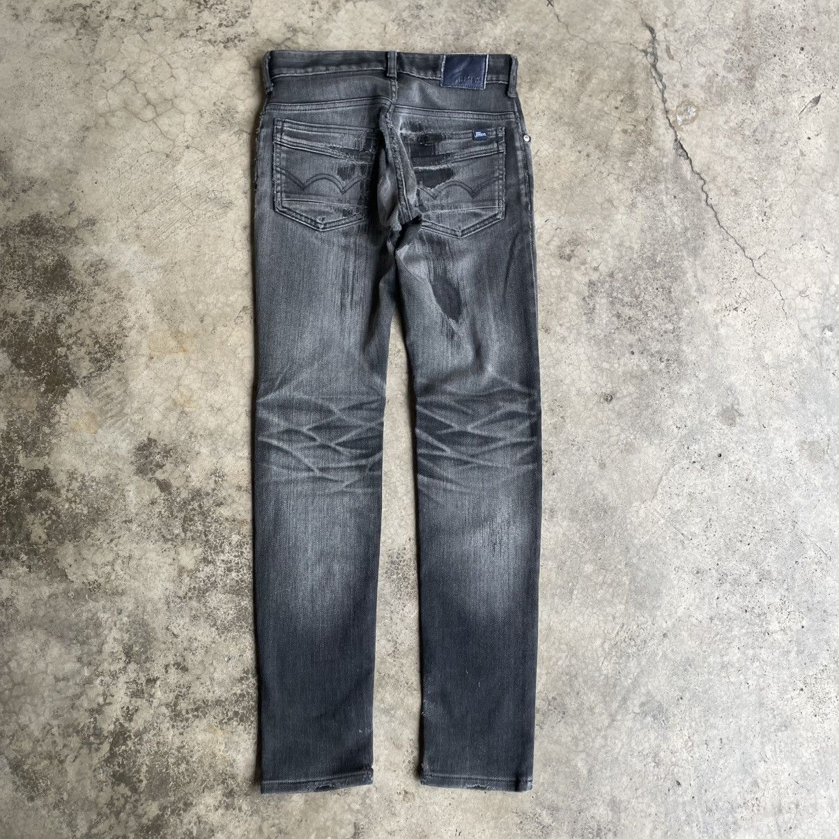 Edwin 🔥Vintage Edwin Washed Black Ripped Distress Skinny Jeans Size US 29 - 4 Thumbnail
