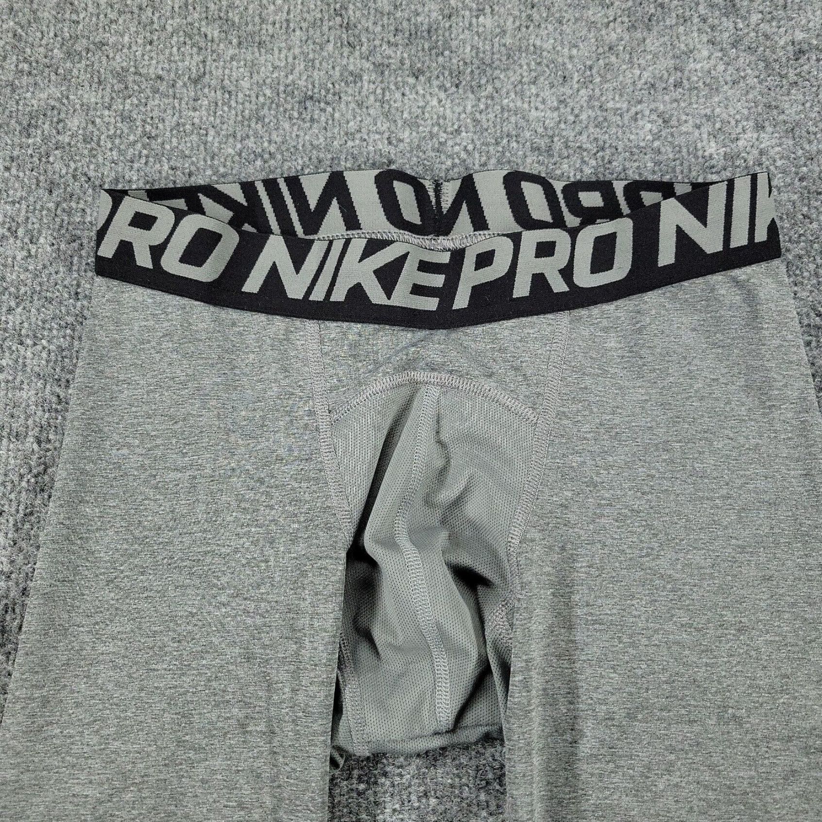 Nike Small Gray Men s Compression Fitted Dri Fit Activewear Leggings Nike Pro Pants Grailed