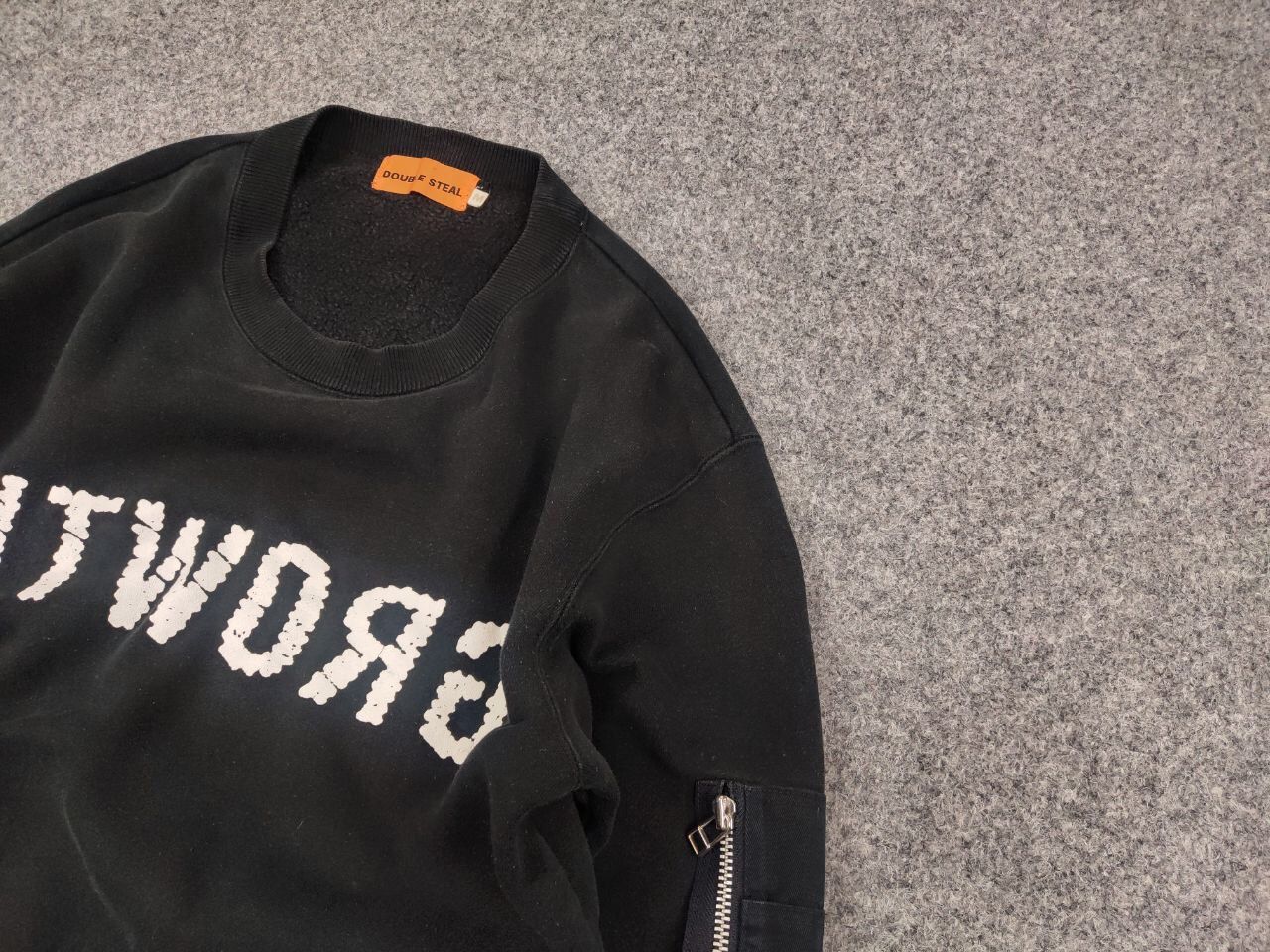 Japanese Brand Vintage 90's Double Steal Japanese Logo Black Sweatshirt Size US M / EU 48-50 / 2 - 5 Thumbnail