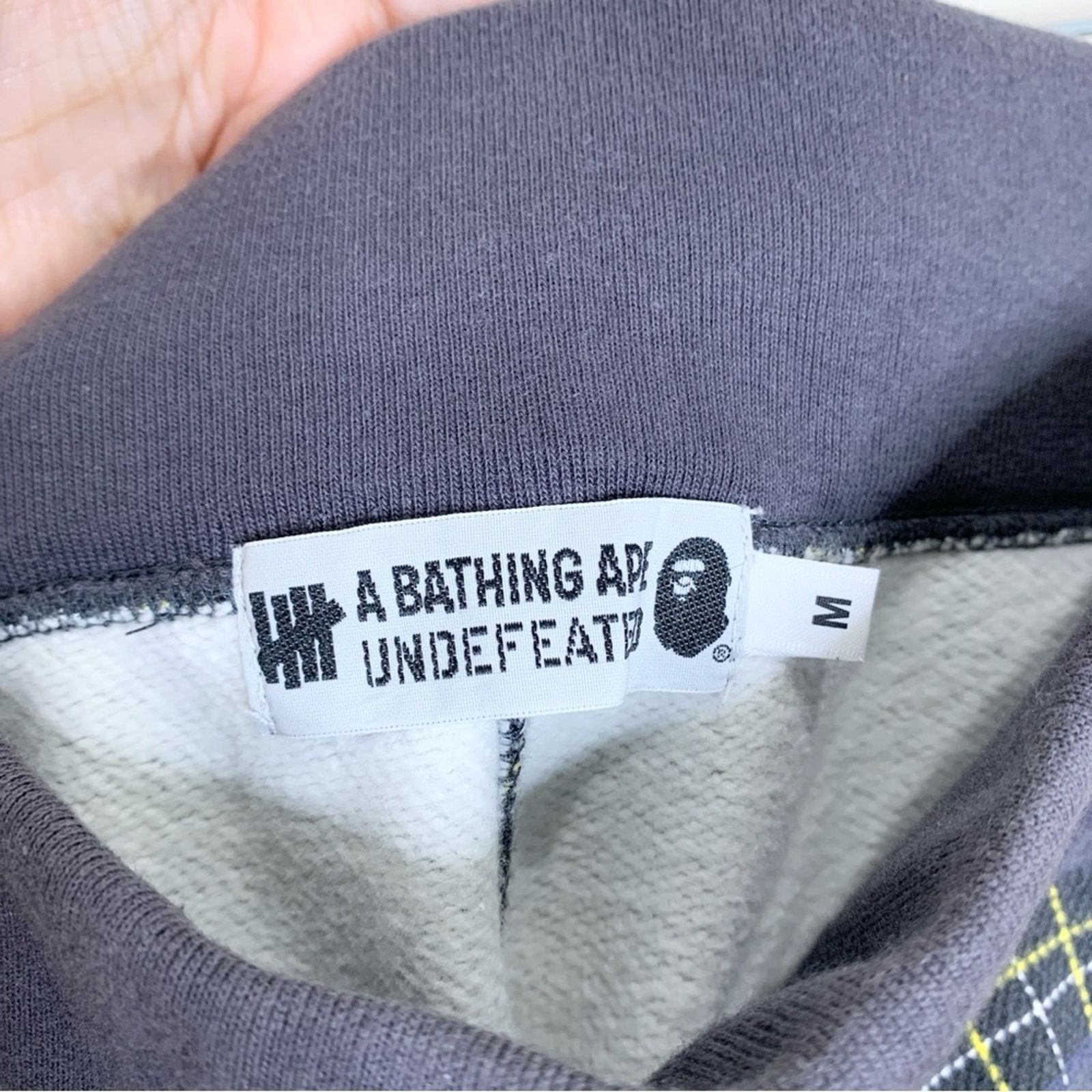 Bape BAPE x Undefeated Check Slim Sweatpants (Sz M) Charcoal Size US 32 / EU 48 - 14 Thumbnail