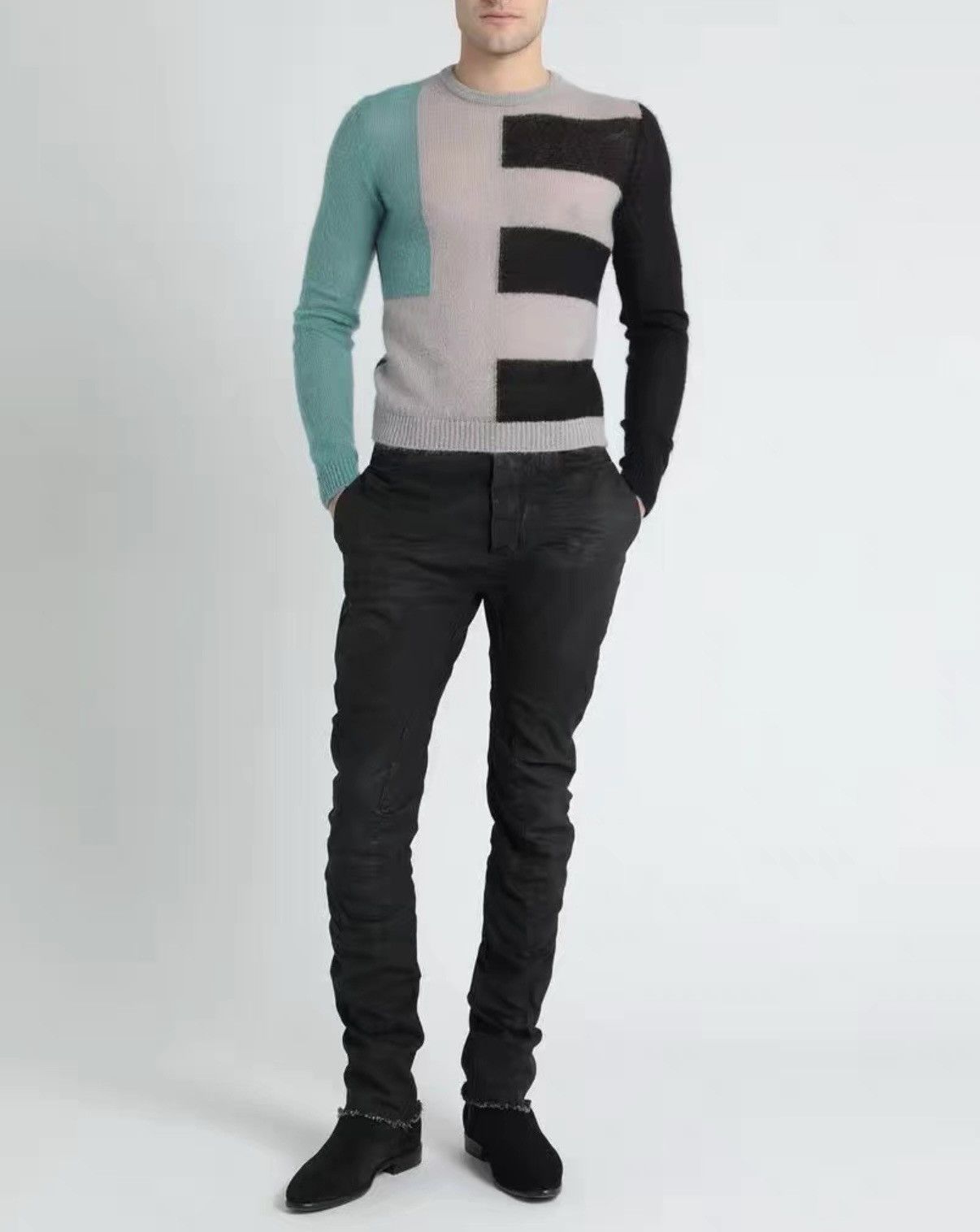 Rick Owens Rick Owens Mainline Larry-Colored Wool Knit Sweater Size US L / EU 52-54 / 3 - 3 Thumbnail