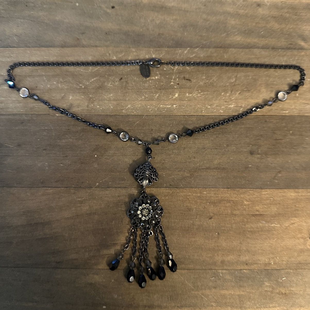 Miriam Haskell Miriam Haskell crystal flower tassel necklace Size ONE SIZE - 2 Thumbnail