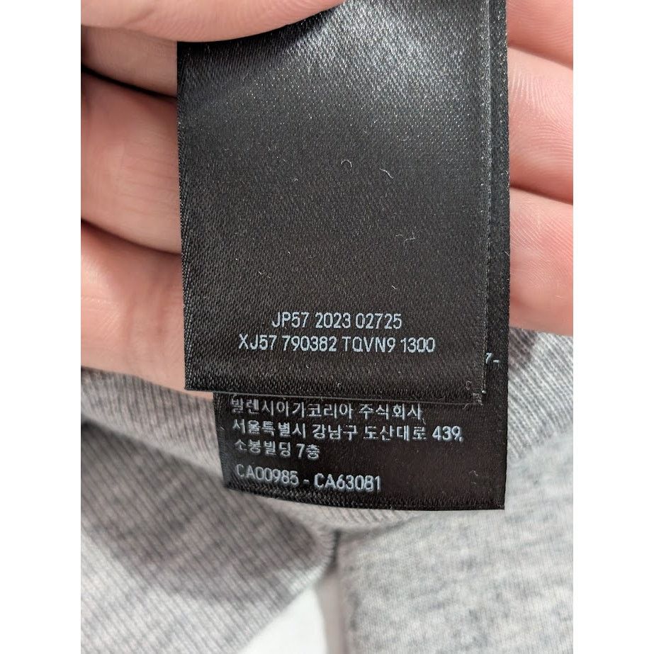 Balenciaga o1rshd1 Fitted Zip Up Hoodie in Heather Grey Size US XL / EU 56 / 4 - 17 Thumbnail