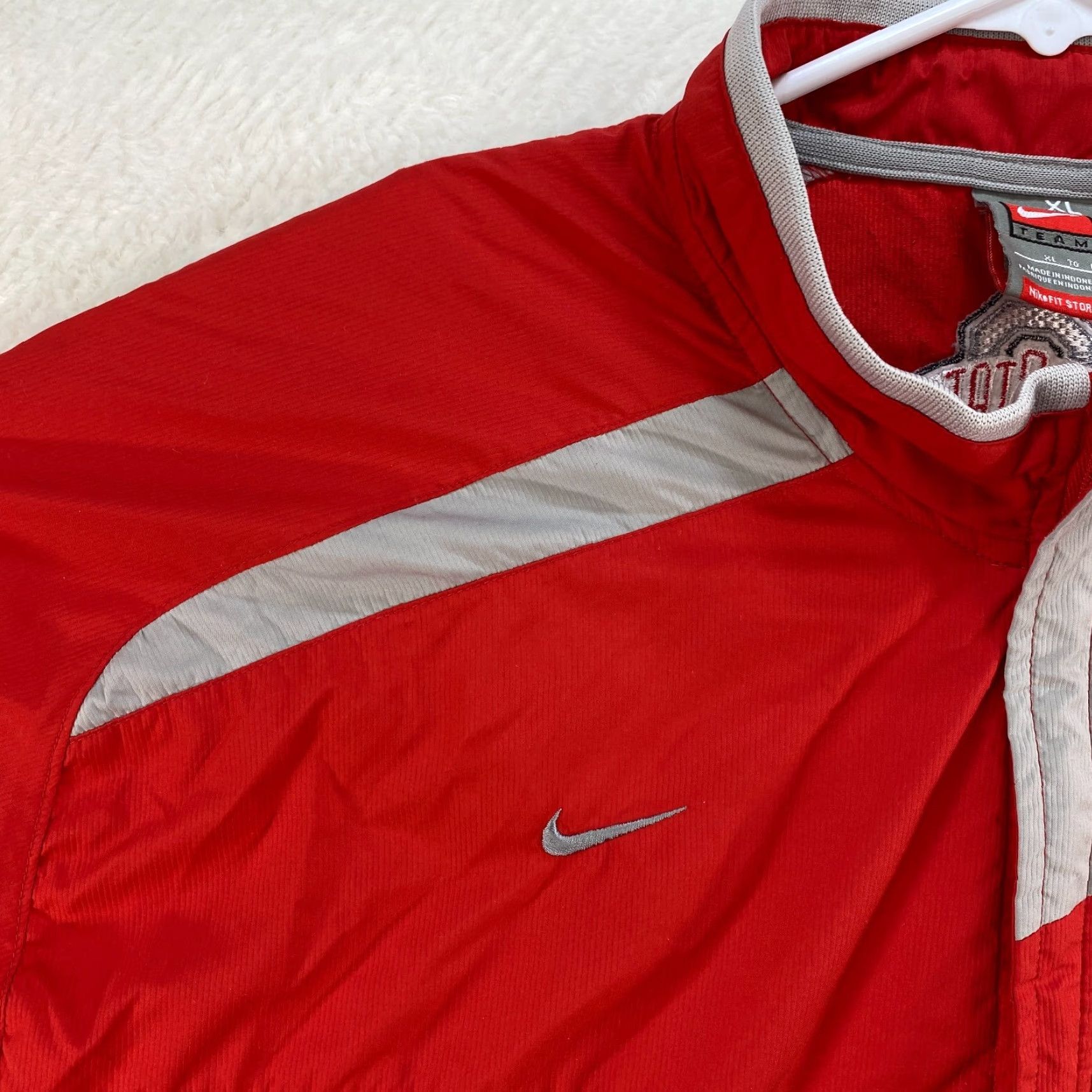 Nike VINTAGE Ohio State Buckeyes Jacket XL Red Pullover Windbreaker 1/4 Zip Nike Storm Fit Size US XL / EU 56 / 4 - 5 Thumbnail