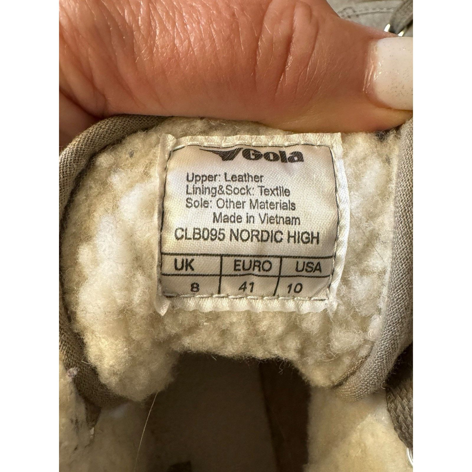 Gola Gola Nordic High Rhino Sherpa Lined High Top Sneaker Boots Size US 10 / IT 40 - 7 Thumbnail