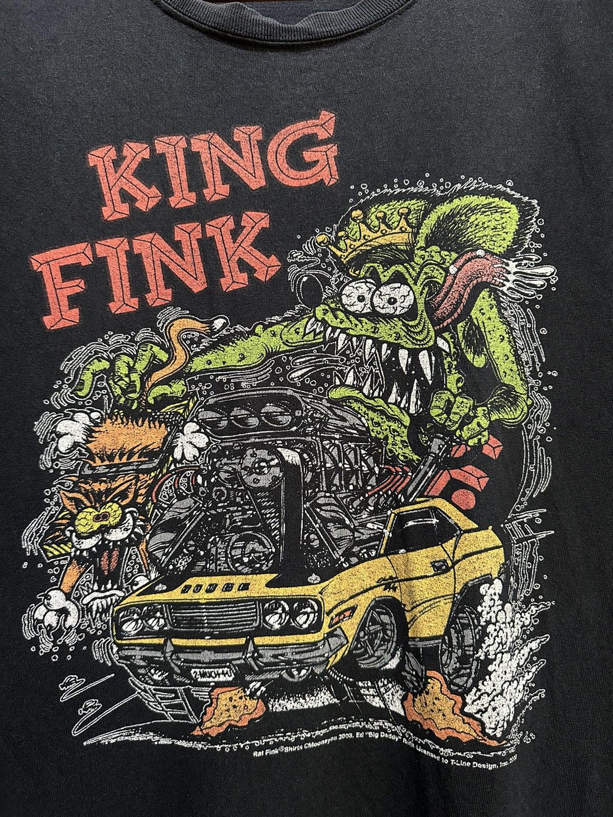 Girl Skateboards × Vintage Vintage King Fink Big Daddy Rat Fink Faded Tee Size US L / EU 52-54 / 3 - 2 Thumbnail