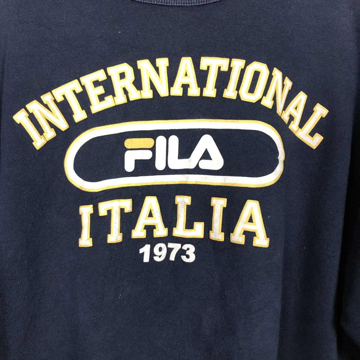 Fila × Japanese Brand 📌 Vintage Sweatshirt Fila Italia Big Logo Spell Out Design Size US L / EU 52-54 / 3 - 13 Thumbnail