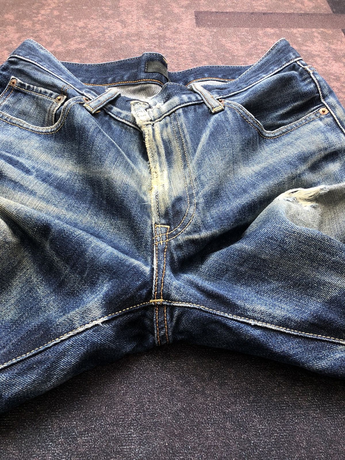 If Six Was Nine × Le Grande Bleu (L.G.B.) × Uniqlo Vintage Japanese brand uniqlo nice fade jeans lgb style Size US 34 / EU 50 - 9 Thumbnail