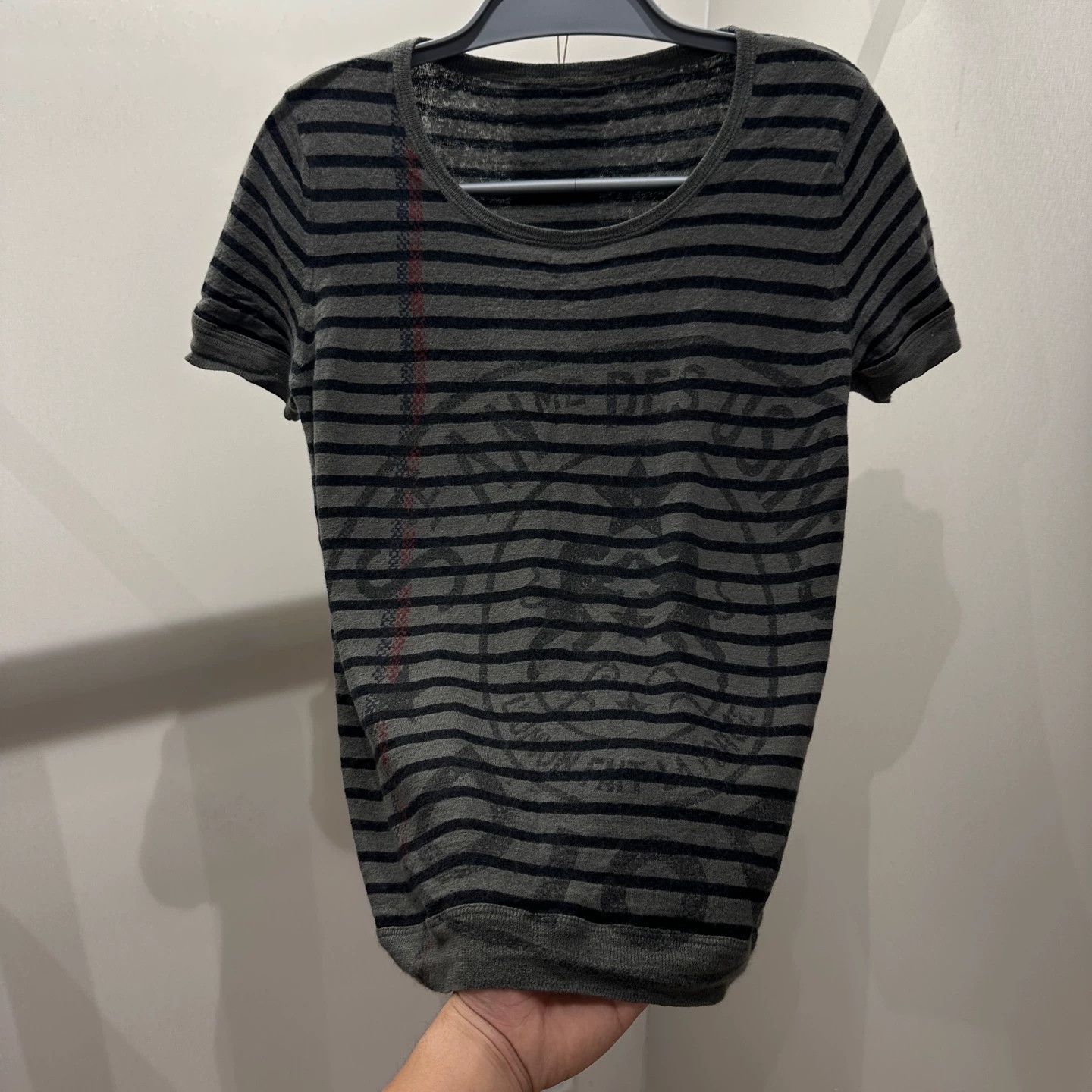 Christian Dior Monsieur Dior mar433 striped badge linen short-sleeve 38 Size S / US 4 / IT 40 - 5 Thumbnail