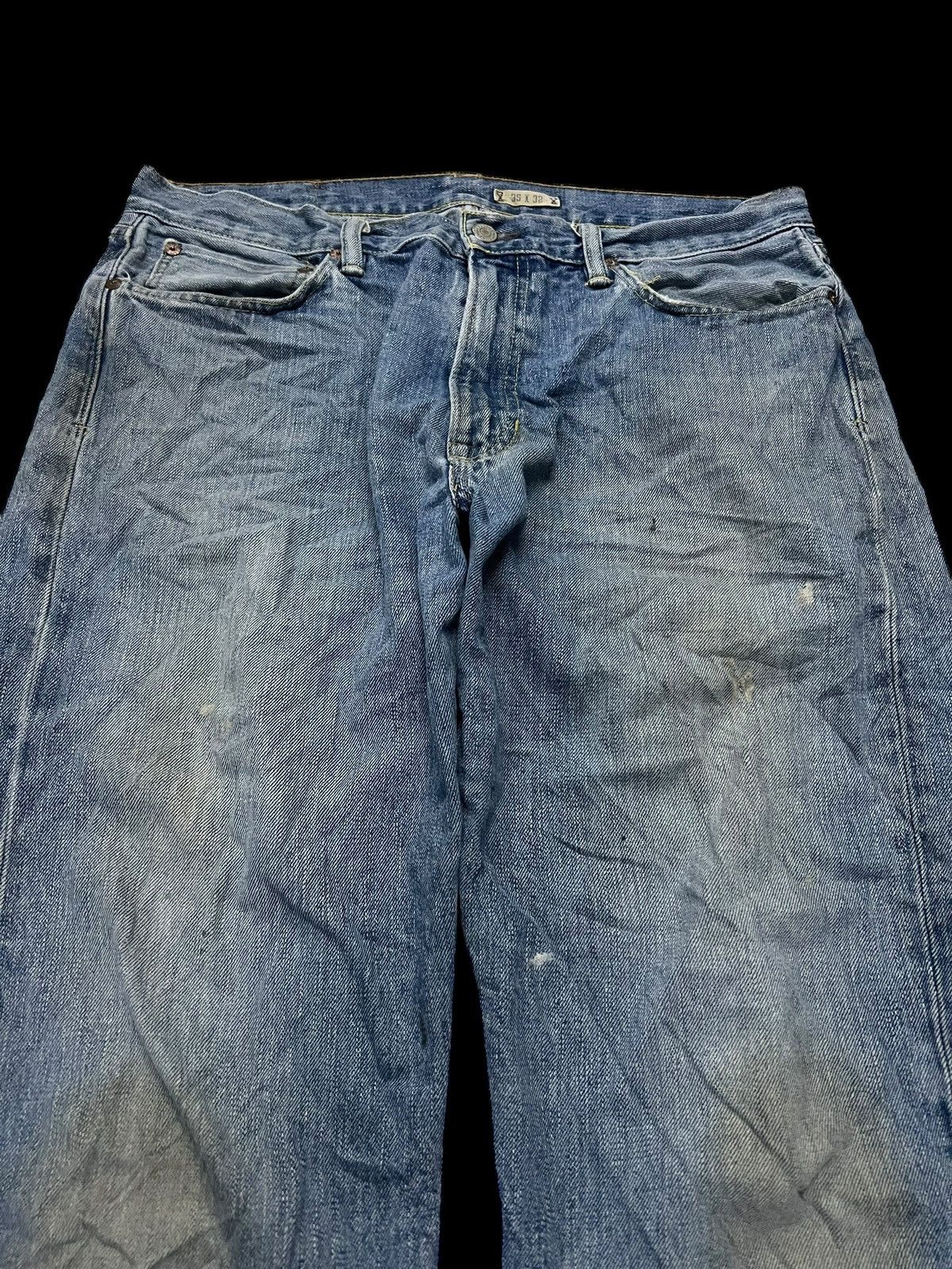 If Six Was Nine × Ralph Lauren 🌈90s Ralph Lauren Flare Mud Wash Zipper Jean Size US 35 - 3 Thumbnail