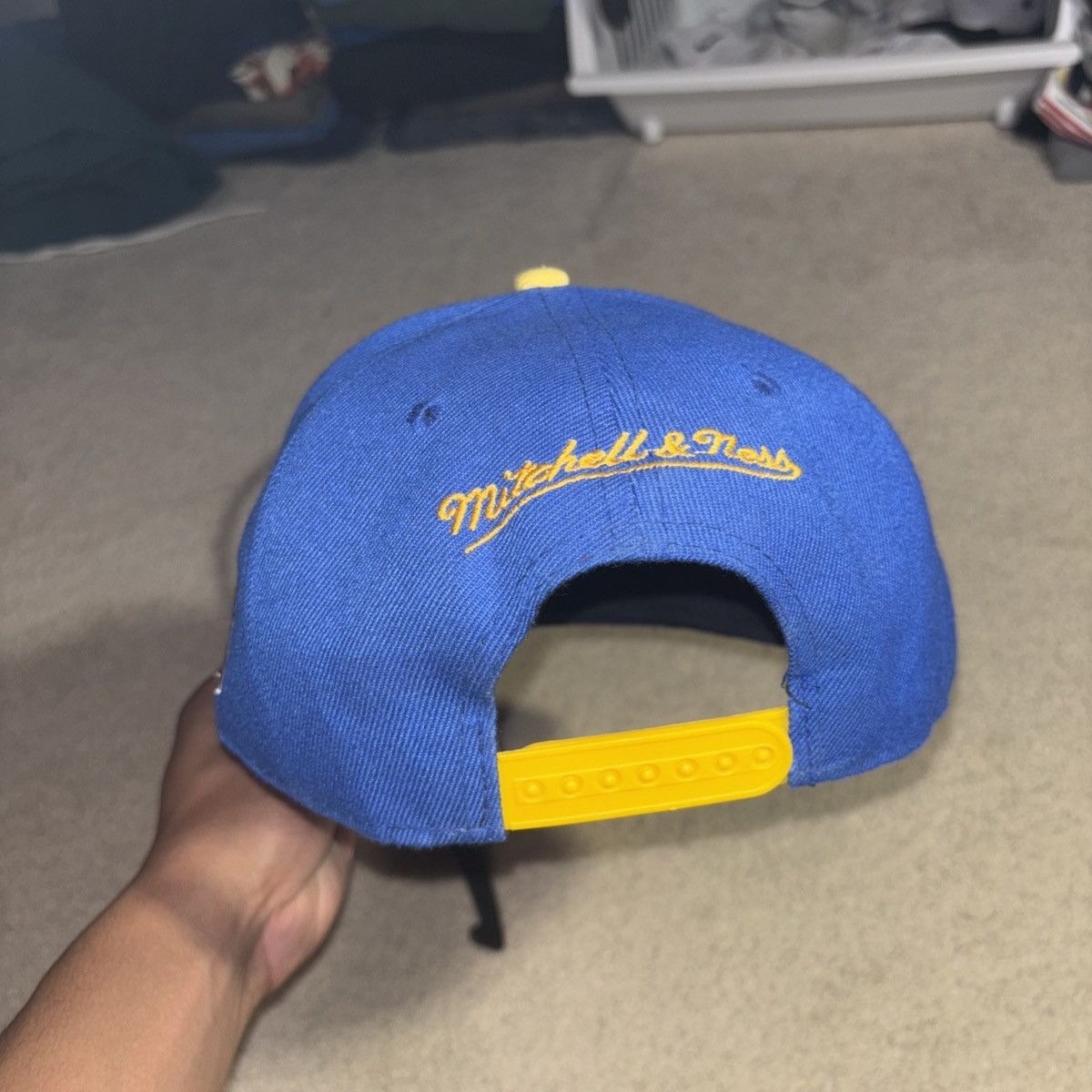 Mitchell & Ness Golden State Warriors Mitchell & Ness Snapback Hat NBA Size ONE SIZE - 3 Thumbnail