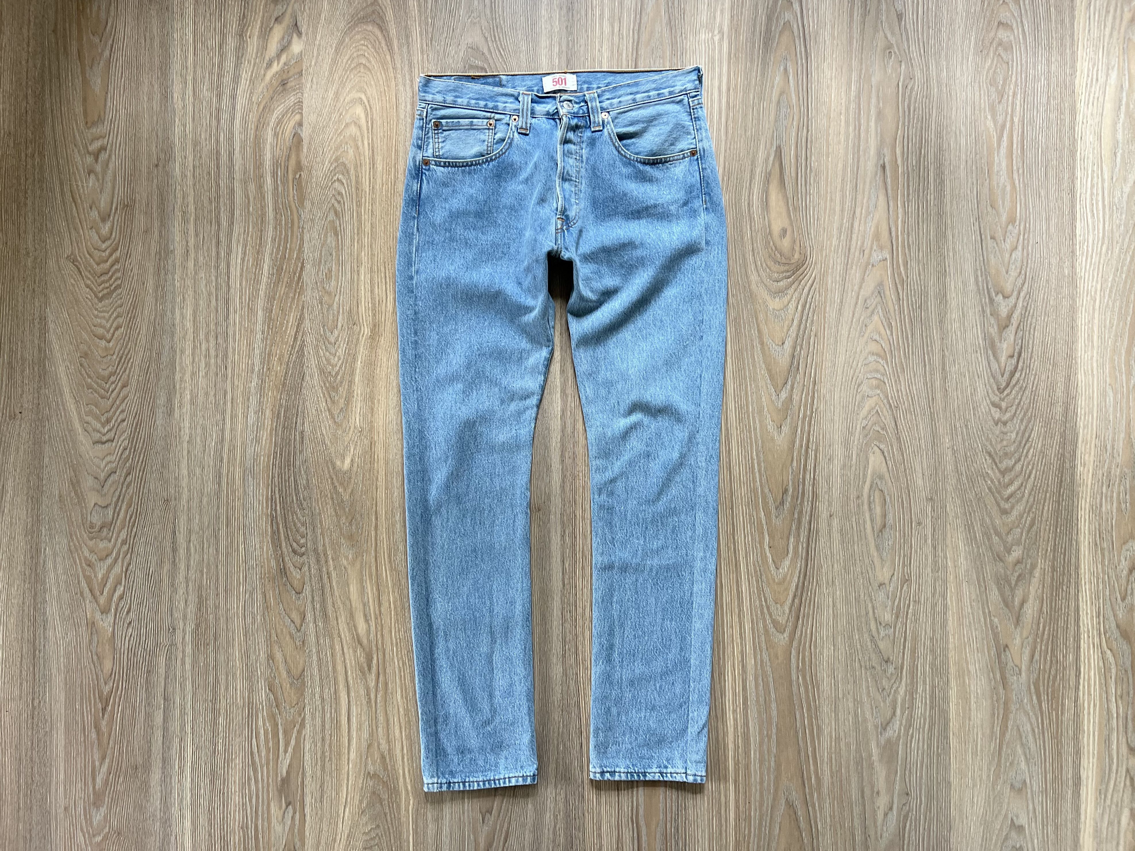 image of Levis x Levis Vintage Clothing Levi’S 501 Light Blue Denim Jeans, Men's (Size 31)