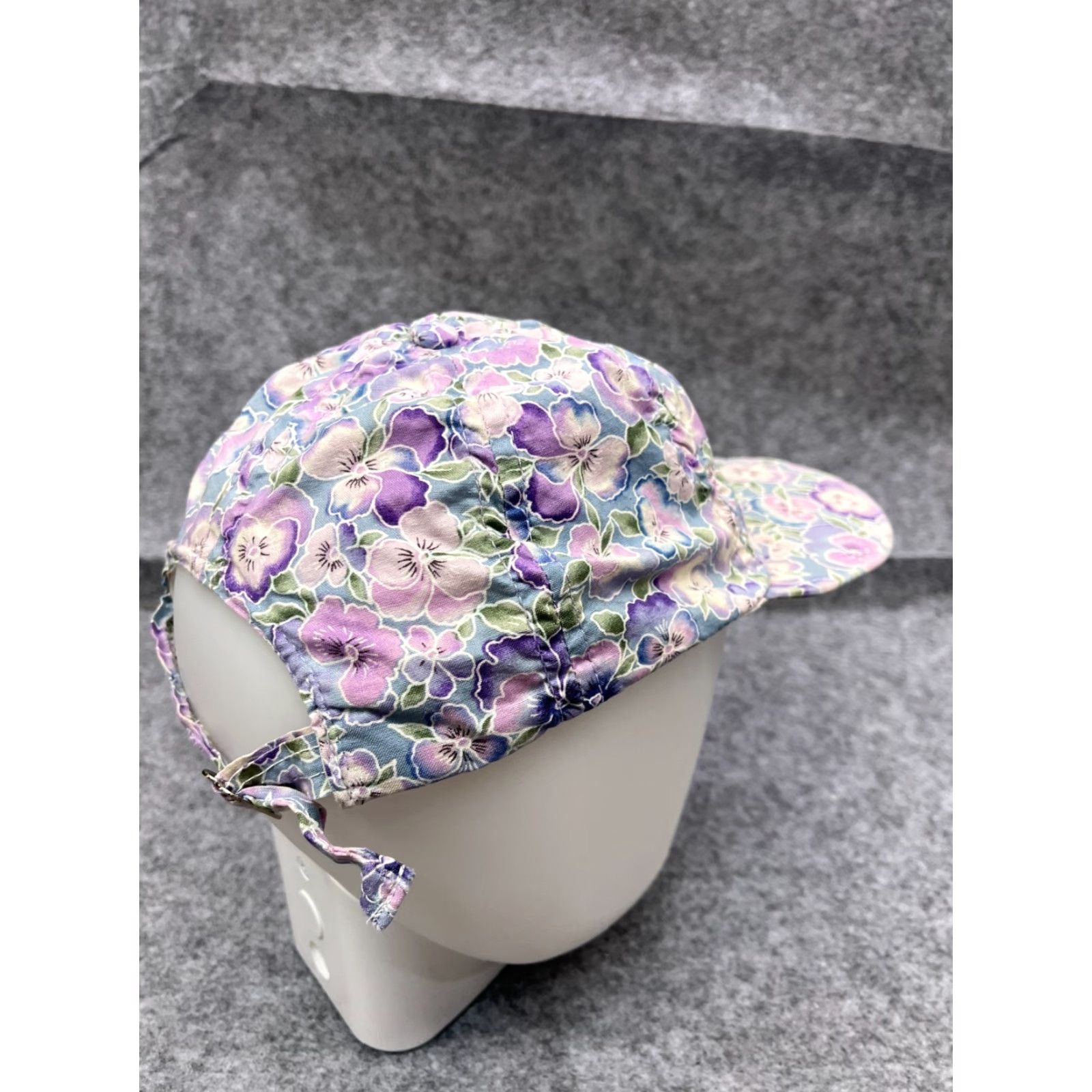 Vintage Purple Floral Adjustable Baseball Cap Women Outdoor Beach Casual Size ONE SIZE - 7 Thumbnail