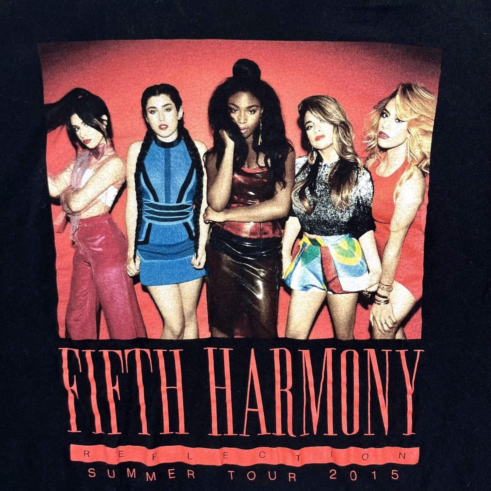 Tultex Fifth Harmony Reflection Summer Tour 2015 T-Shirt Mens M Black Concert Band Size US M / EU 48-50 / 2 - 2 Thumbnail