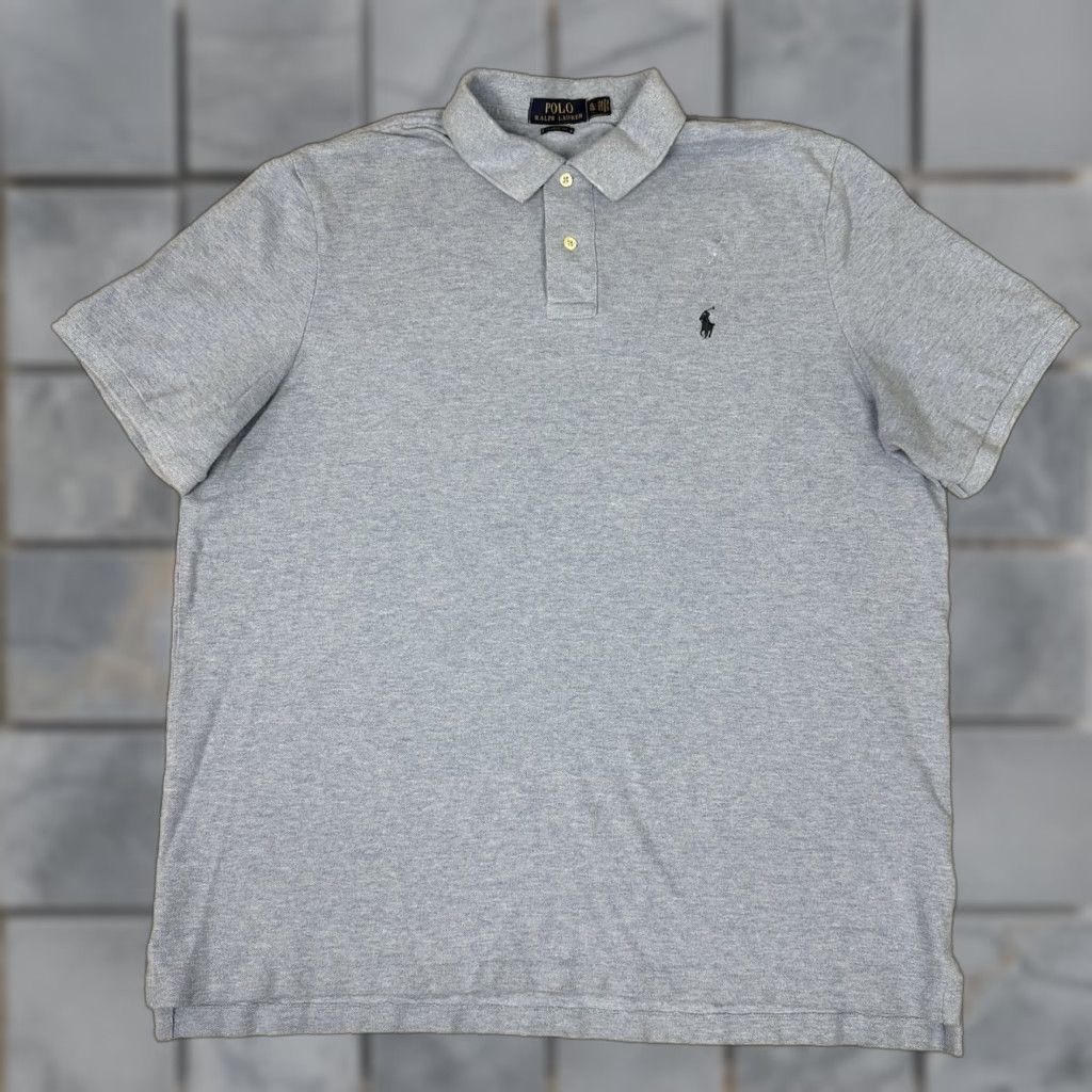 Polo Ralph Lauren VINTAGE Polo Ralph Lauren Polo Shirt XL Blue Logo Classic Mens Regular Short Sleeve Collared 100% Cotton Size US XL / EU 56 / 4 - 1 Thumbnail