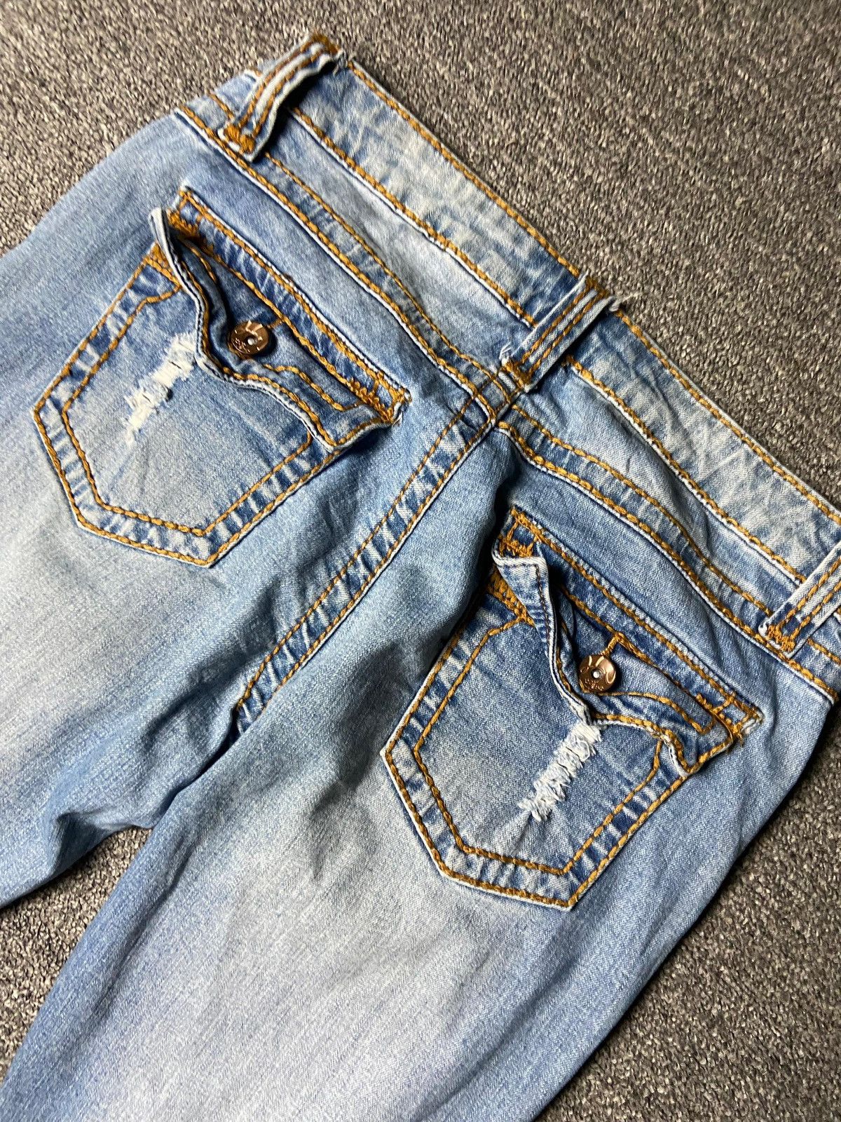 Japanese Brand JCJQ Brand Distressed Denim Ripped Jeans (162) Size 30" / US 8 / IT 44 - 2 Thumbnail