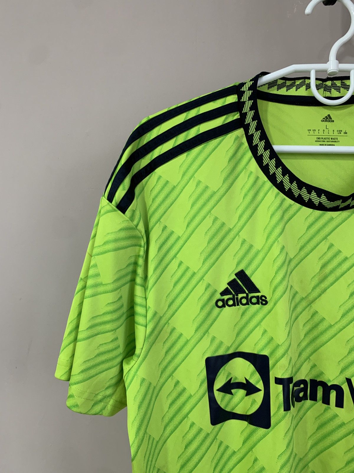 Adidas Manchester United 2022 Third Football Shirt Adidas Soccer L Size US L / EU 52-54 / 3 - 3 Thumbnail