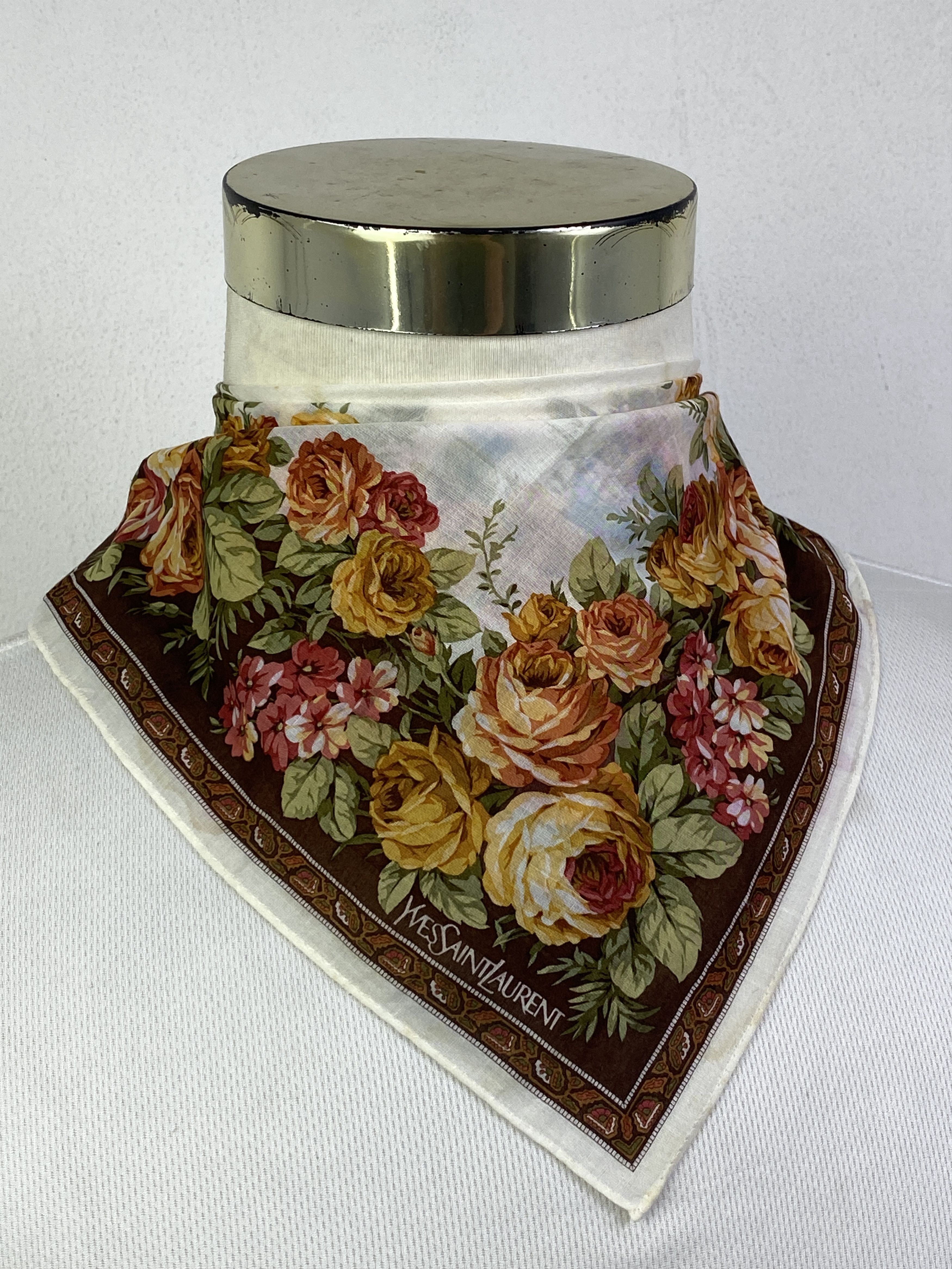 Yves Saint Laurent Yves Saint Laurent Handkerchief / Neckerchief HKC1010 Size ONE SIZE - 3 Thumbnail