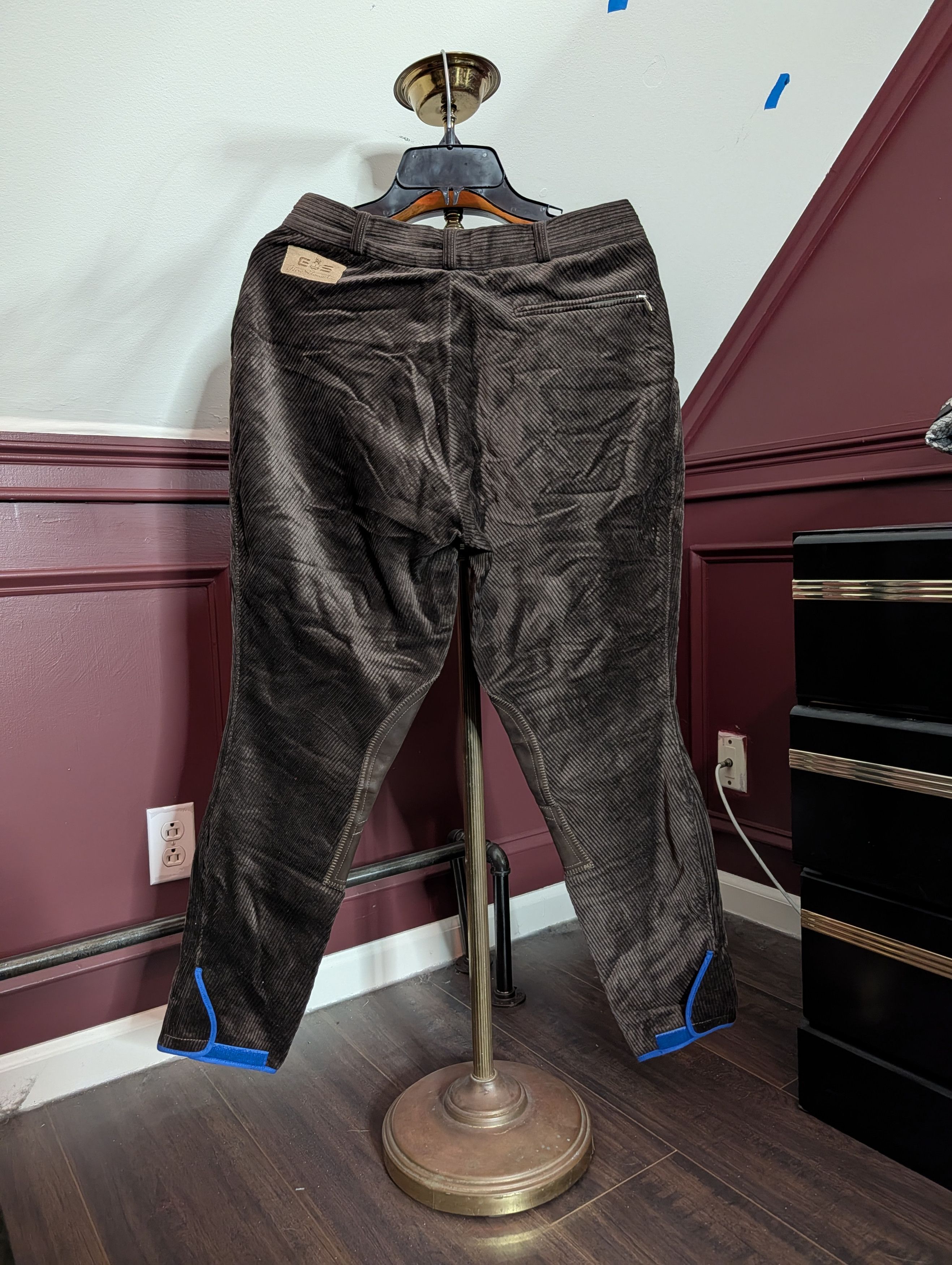 Vintage Gerry Schumacher VTG corduroy leather knee ski pants Size US 30 / EU 46 - 7 Thumbnail