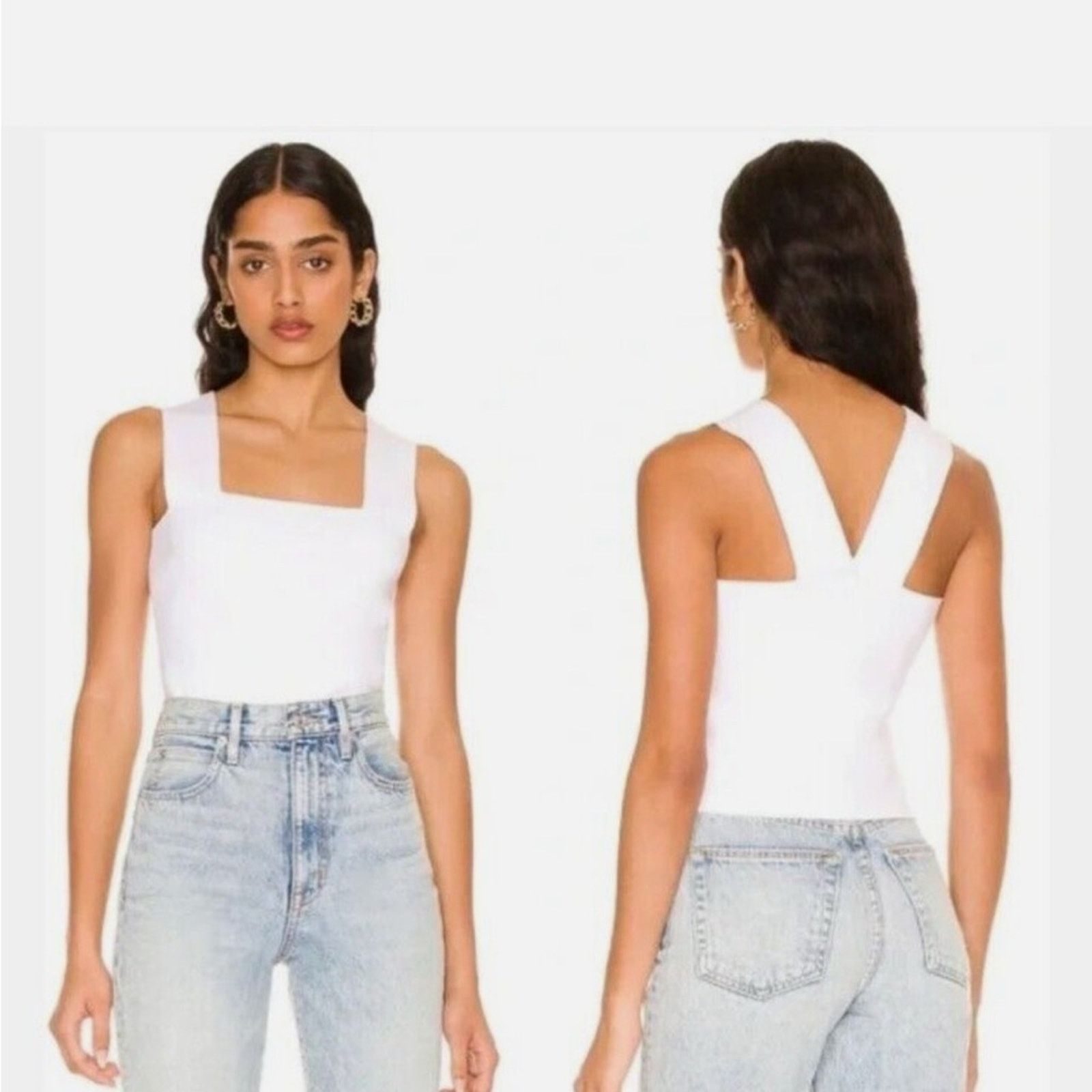 House of Harlow House Of Harlow 1960 Compression Knit Square Neck Tank Size M / US 6-8 / IT 42-44 - 1 Thumbnail