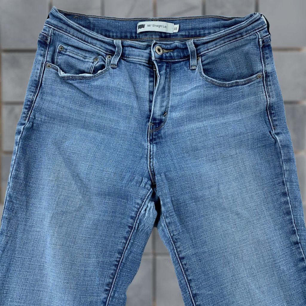 Levi's Levi's 505 Jeans Regular Fit Denim Blue 30x31 Straight Mens Cotton Zip Vintage No Size US 30 / EU 46 - 1 Thumbnail