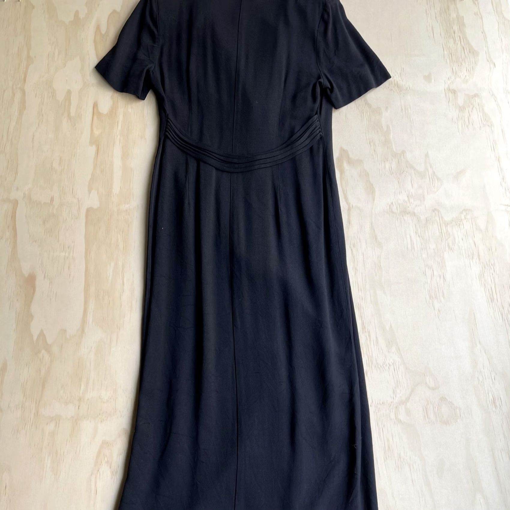 Vintage VINTAGE S.L. Fashions Dress Womens 12P Black Animal Print Button Front Maxi Shirt Size XL / US 12-14 / IT 48-50 - 4 Thumbnail