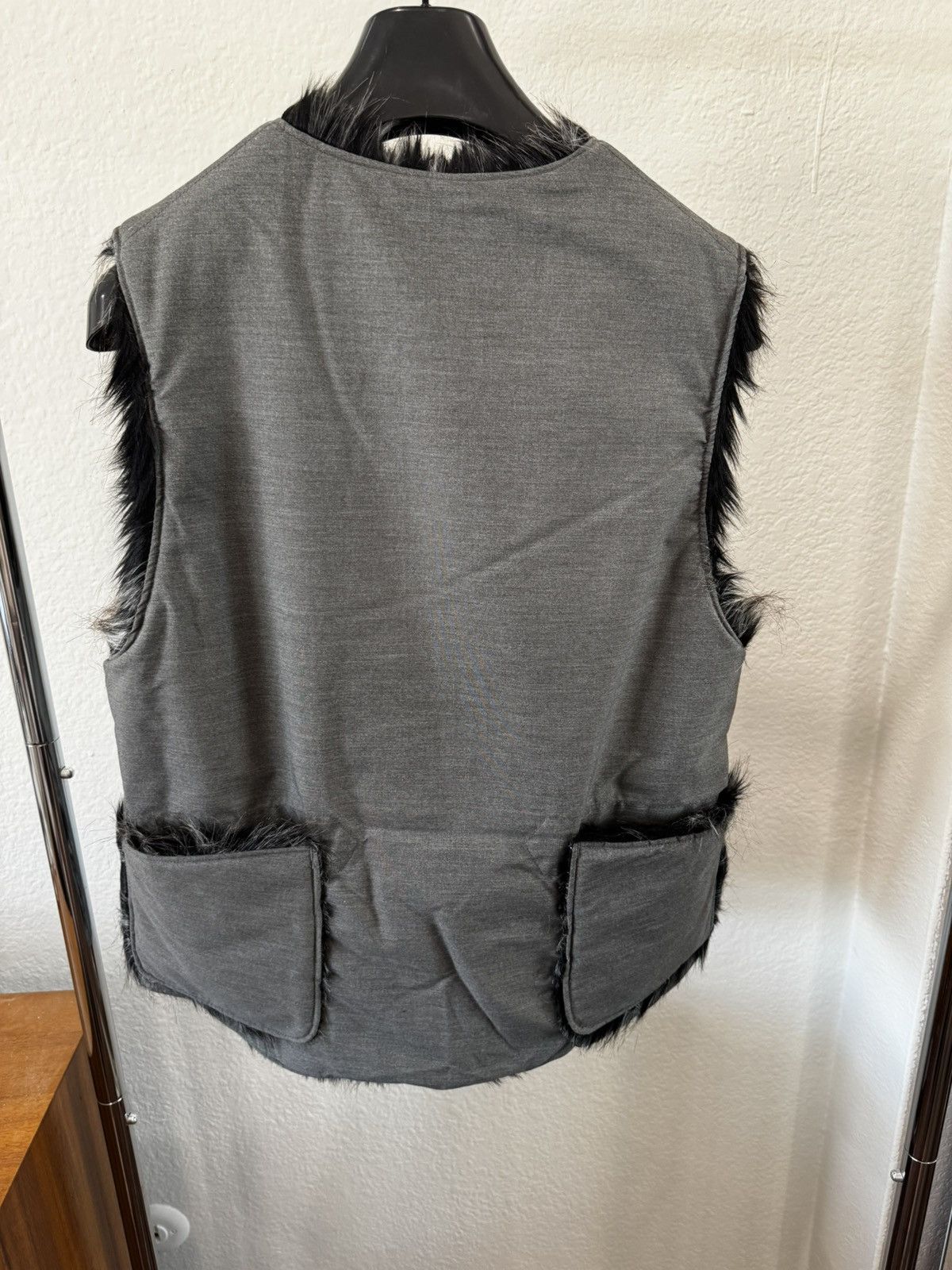 Engineered Garments FW15 Over Vest in Grey Weather Poplin / Faux Fur size M Size US M / EU 48-50 / 2 - 4 Thumbnail