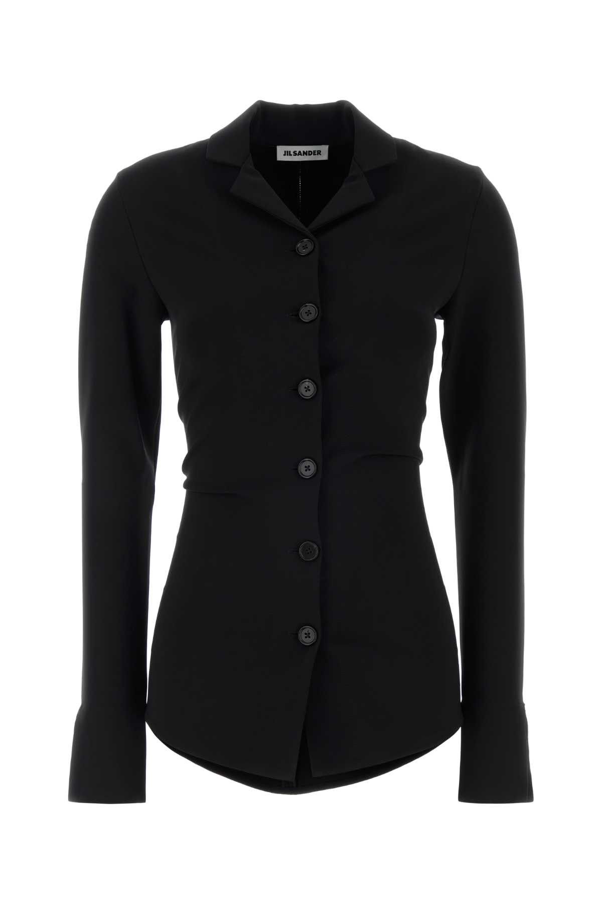 Jil Sander Black Jersey Shirt Size M / US 6-8 / IT 42-44 - 1 Thumbnail
