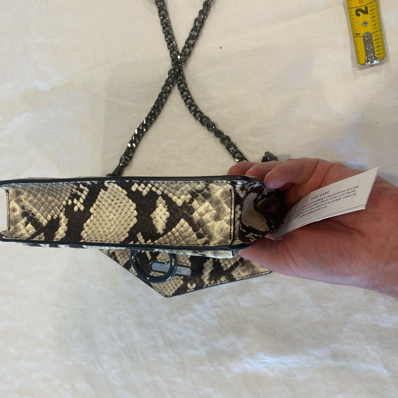 Rebecca Minkoff NWT Rebecca Minkoff Snakeprine Crossbody Leather Purse Size ONE SIZE - 10 Thumbnail