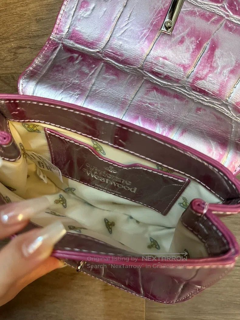 Vivienne Westwood Vivienne Westwood size os Cracked Pink Saddle Bag Size ONE SIZE - 7 Thumbnail